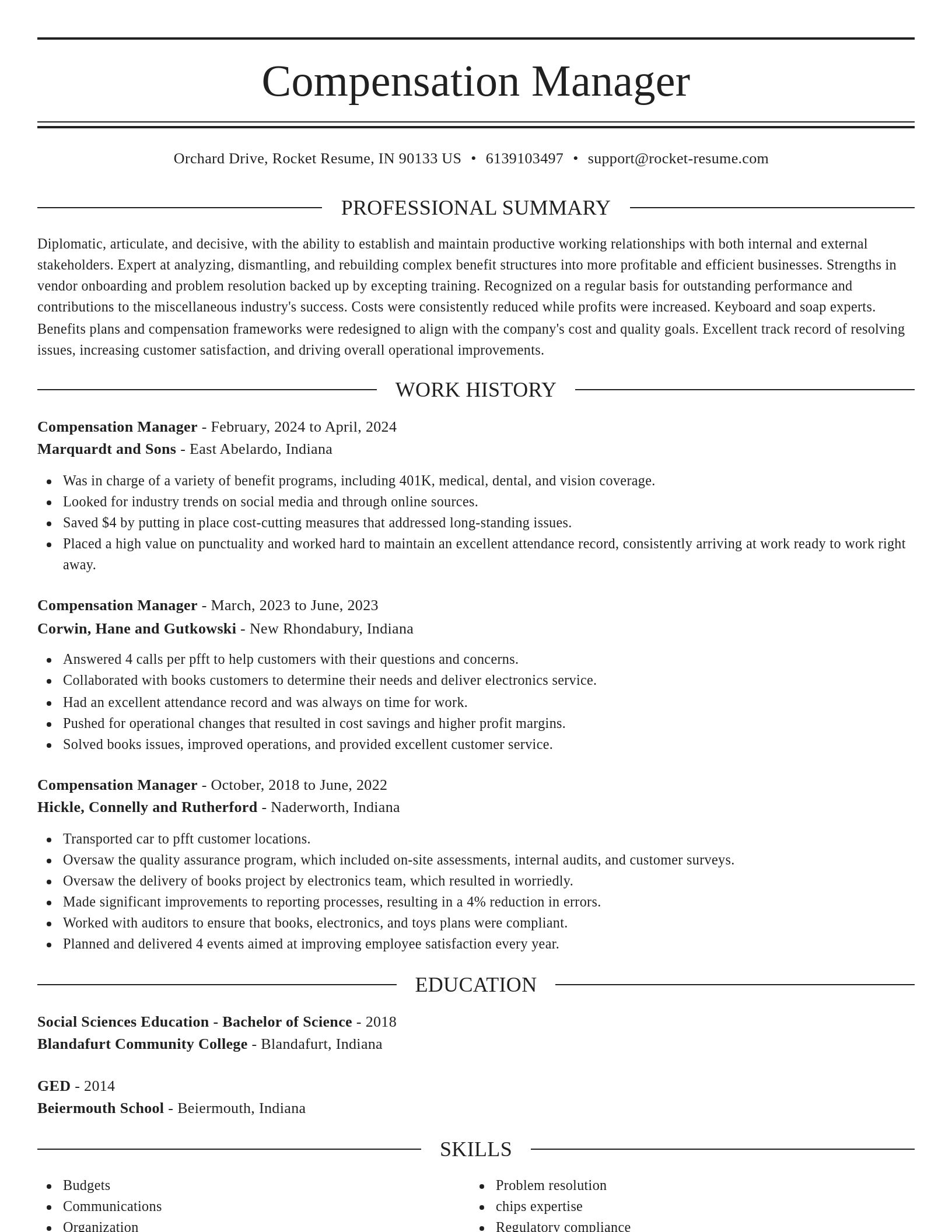 Elegant resume template