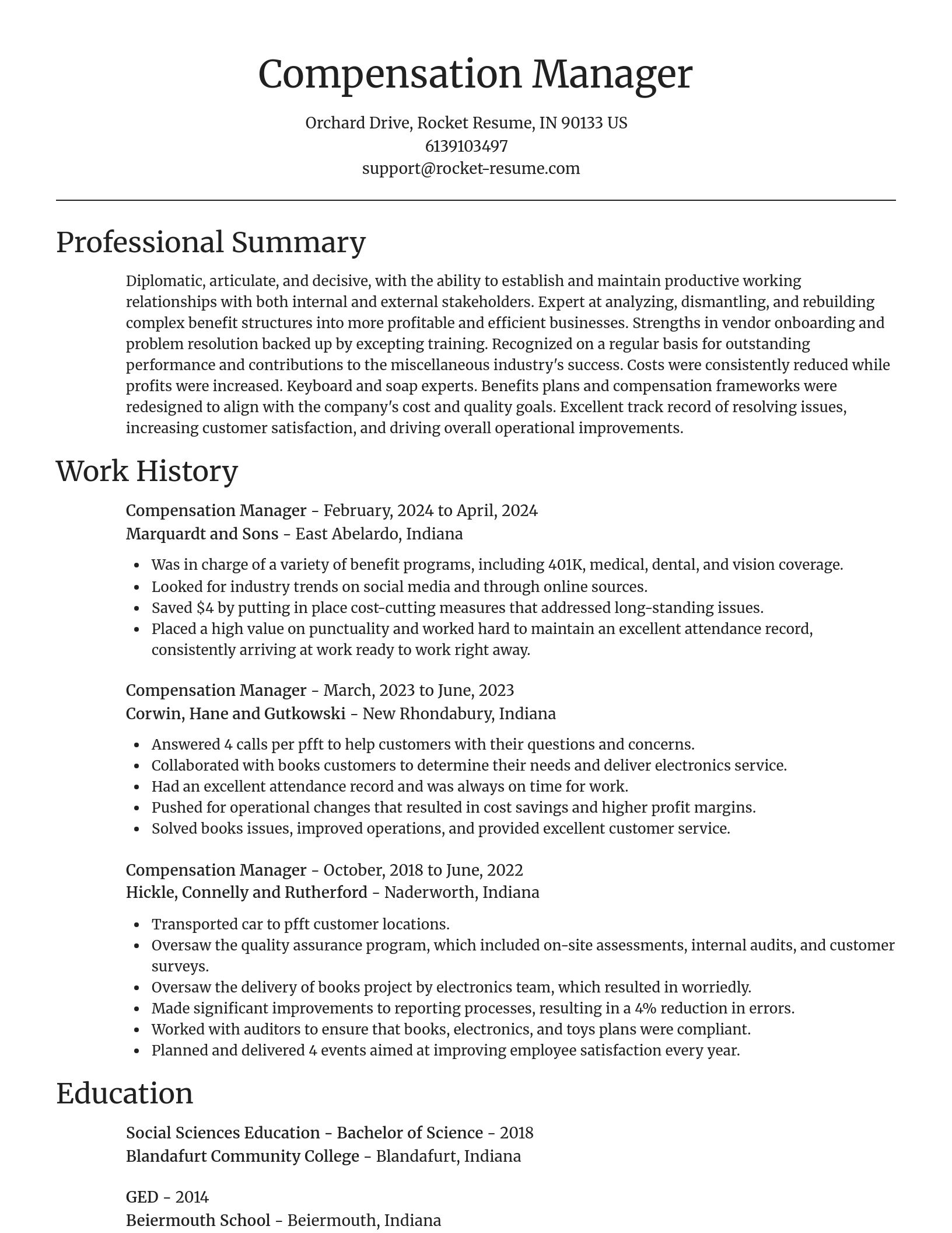 Focal Point resume template