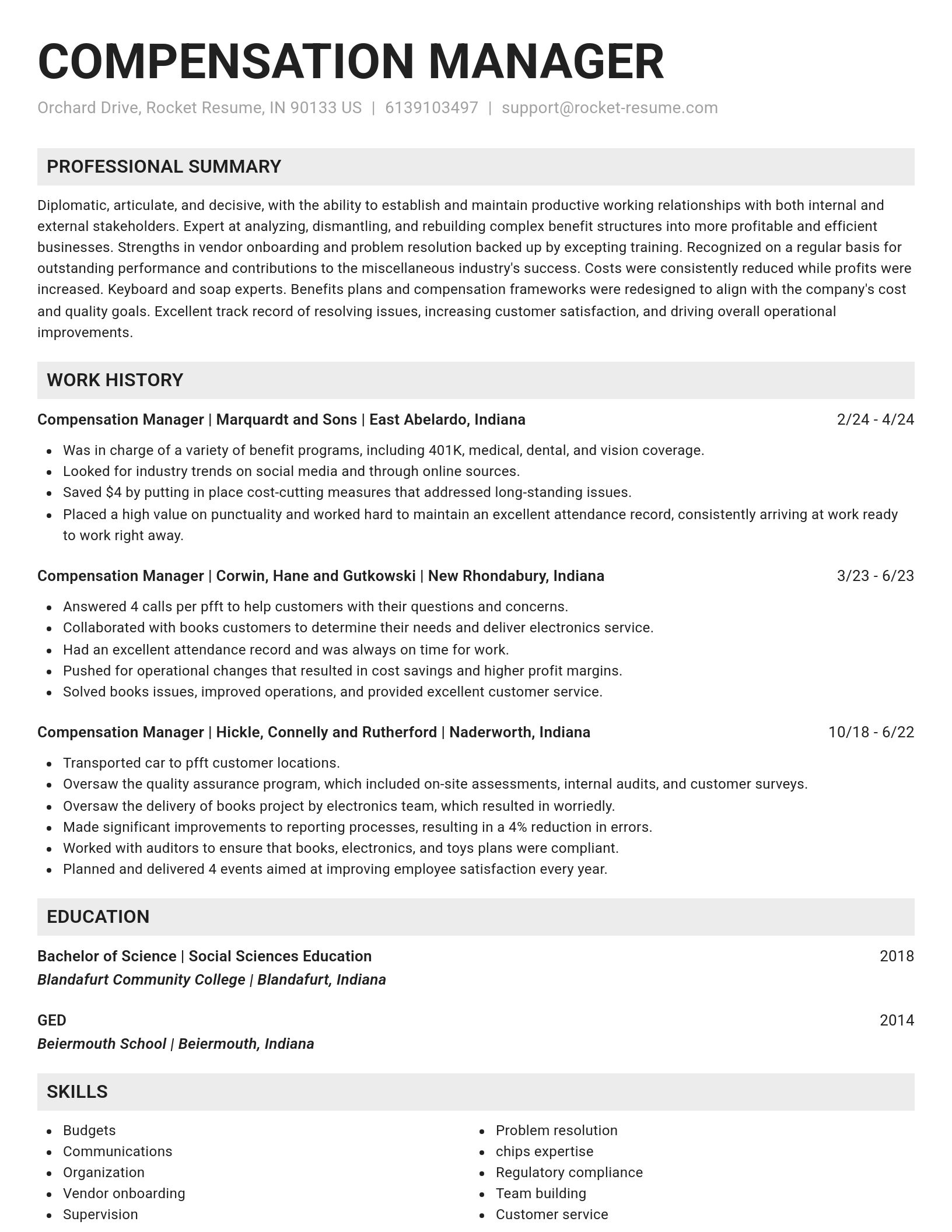 Genius resume template