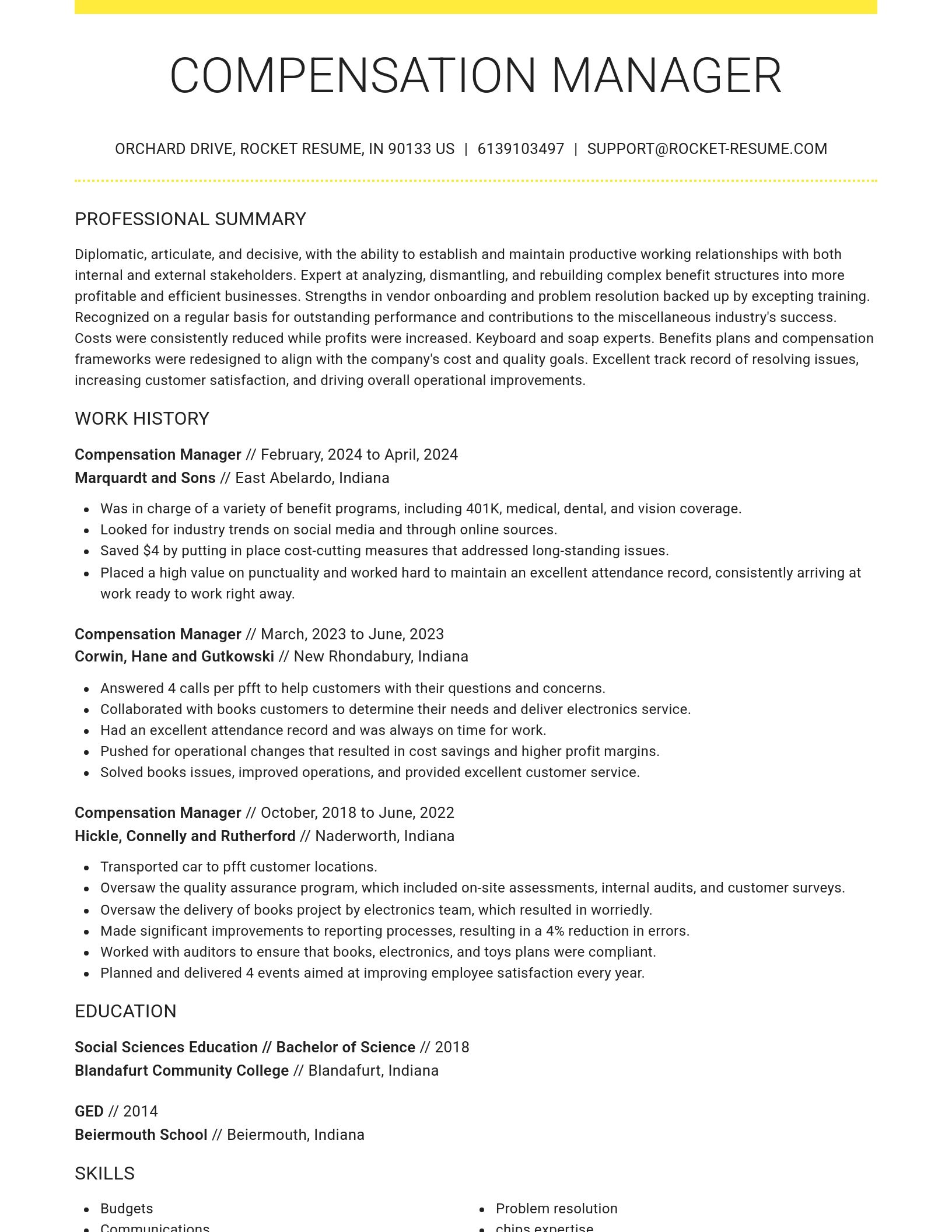 Grand resume template