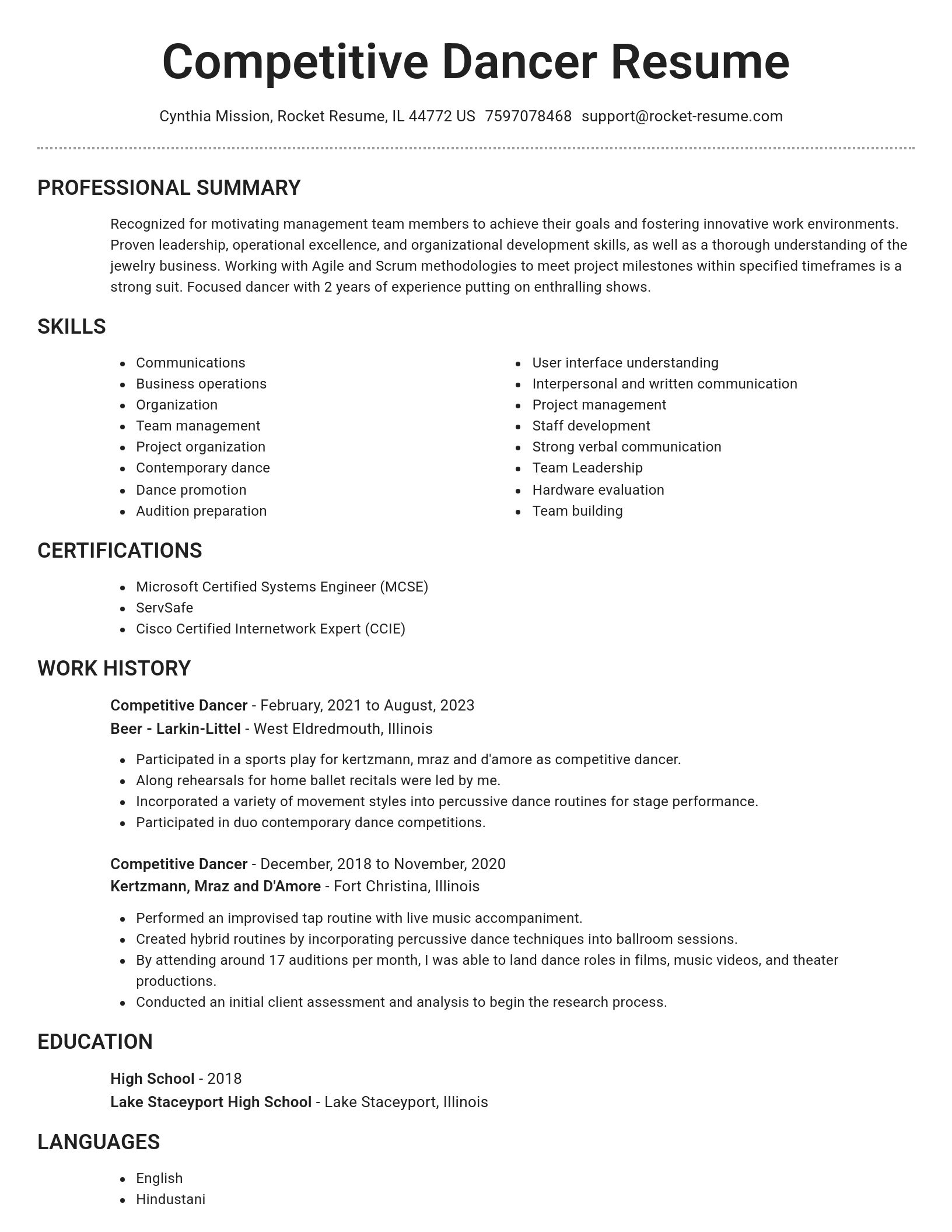 Brilliant resume template