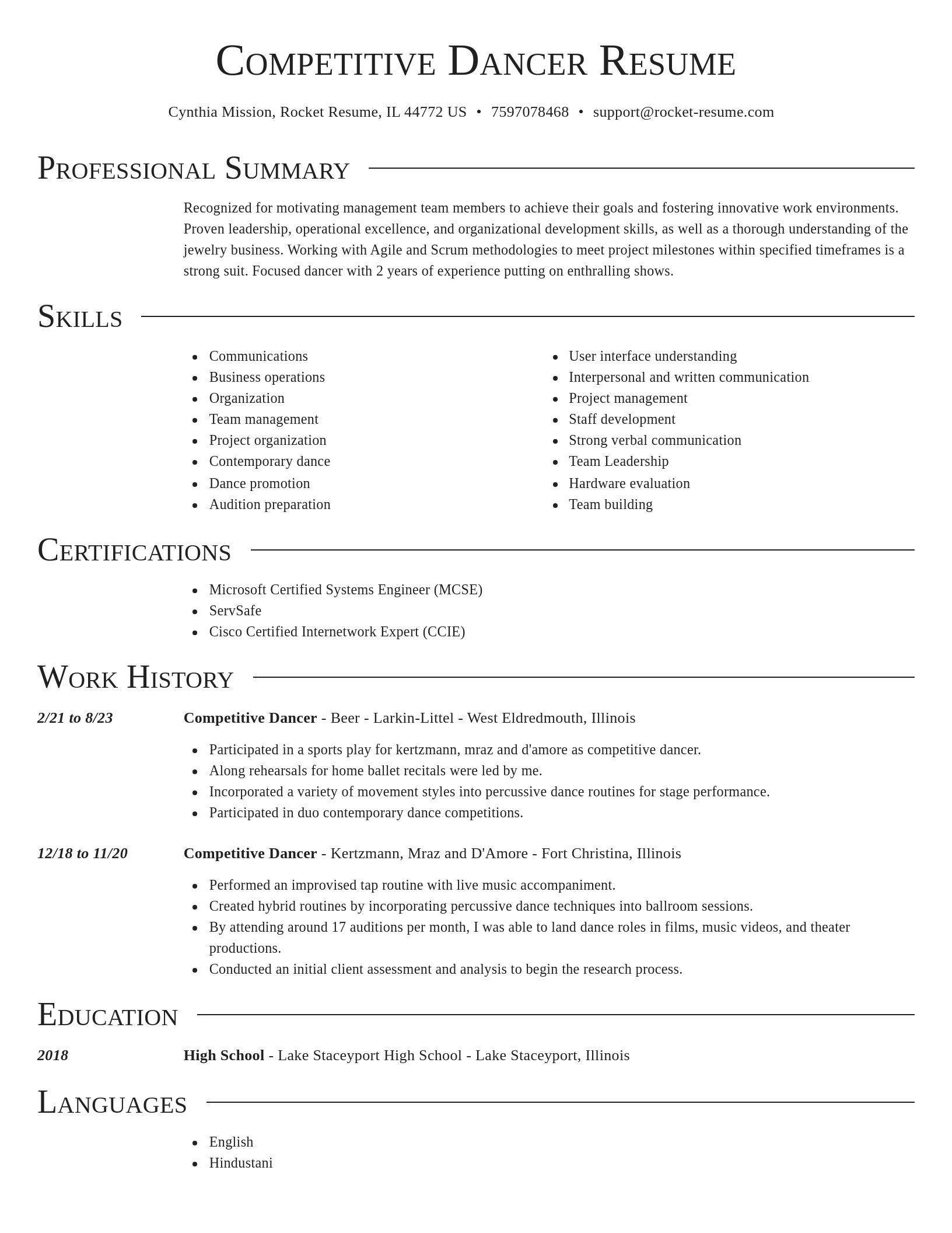 Director resume template