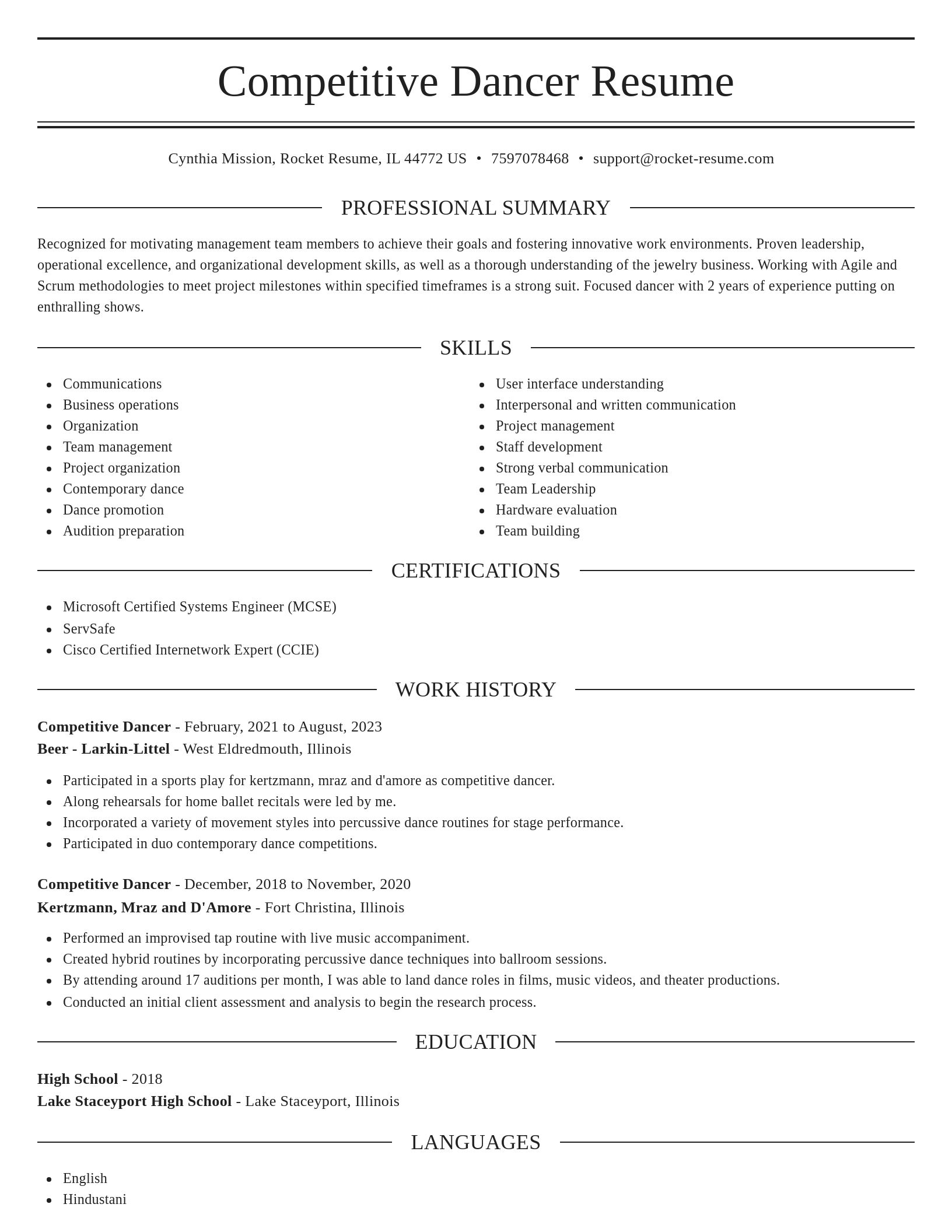 Elegant resume template