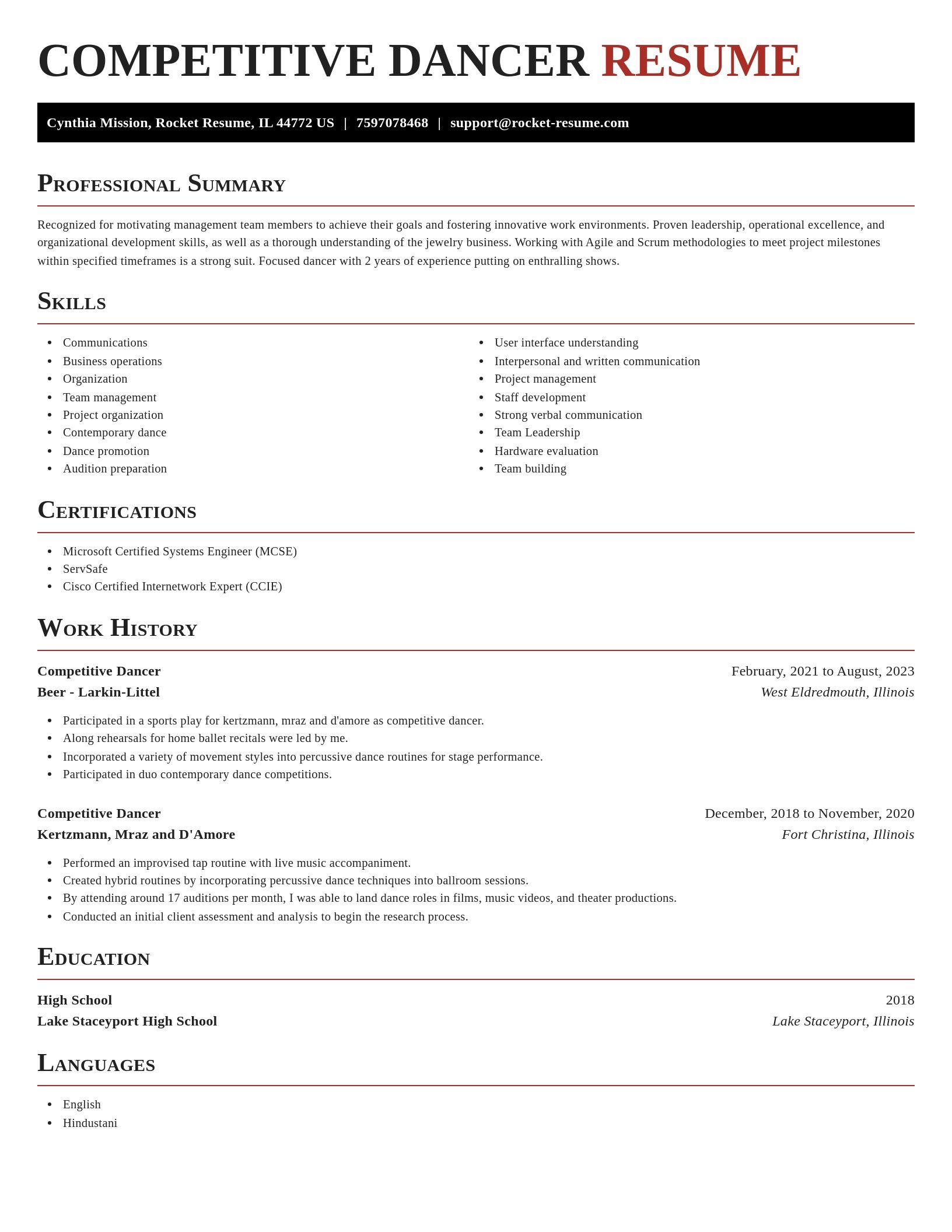 Exquisite resume template