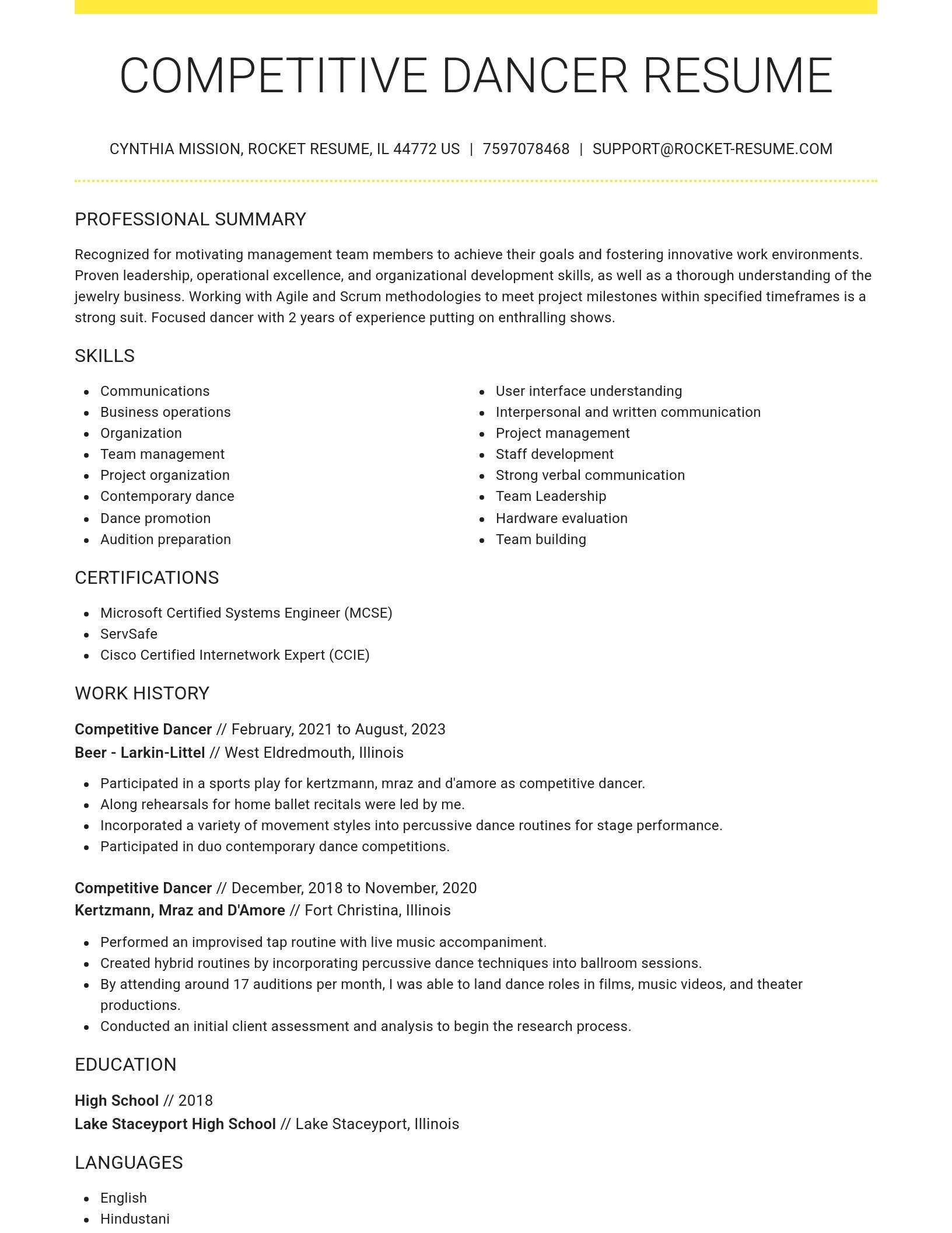 Grand resume template