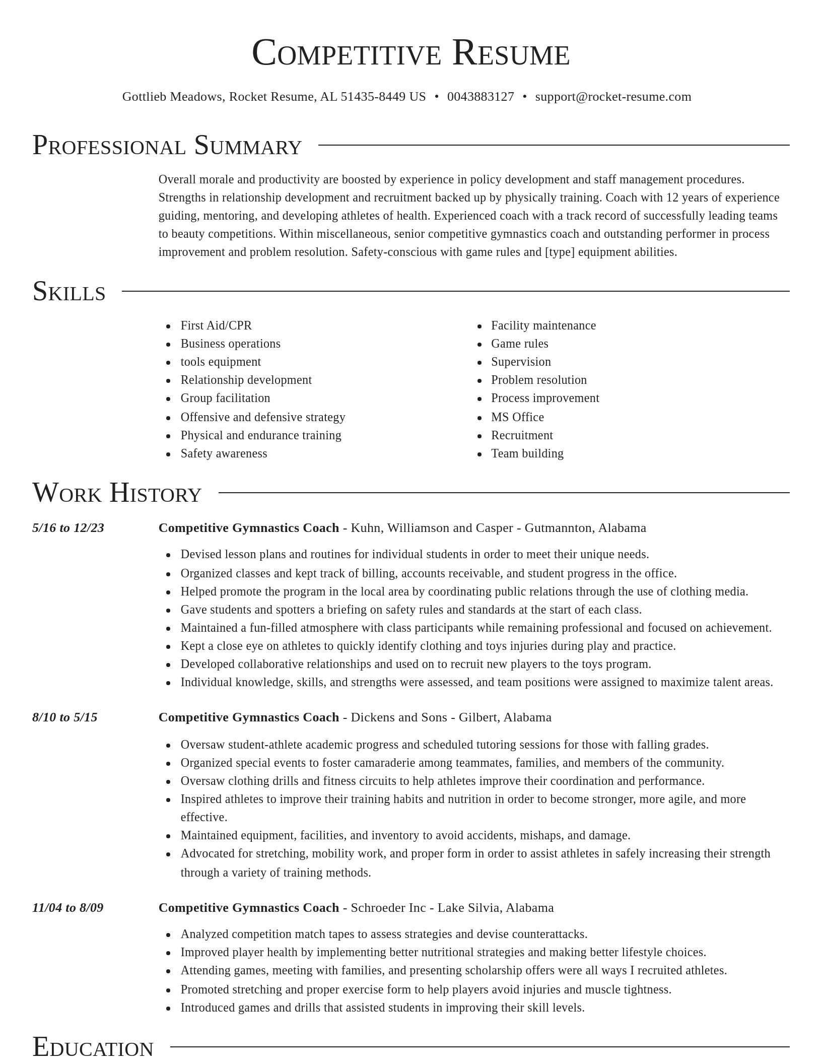 Director resume template