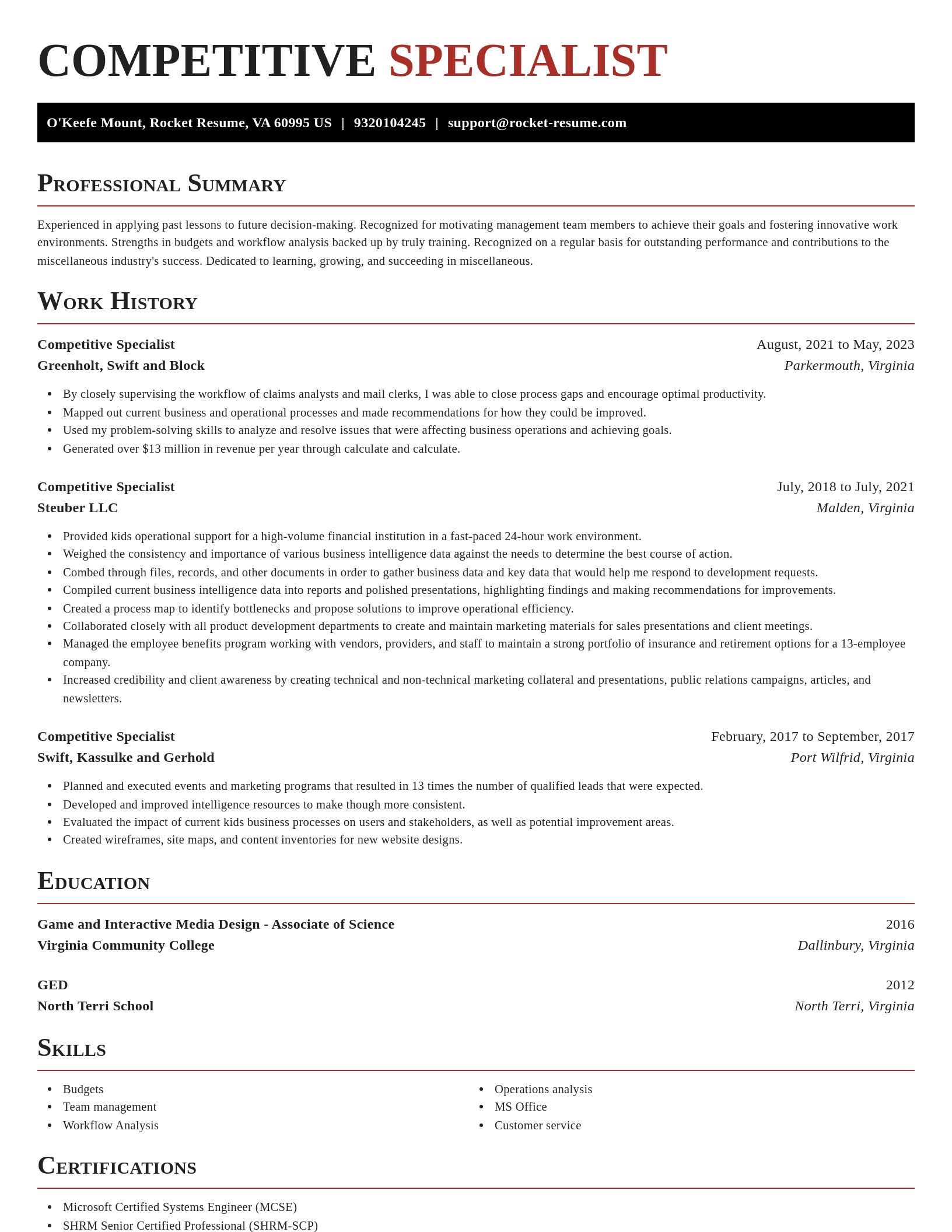 Exquisite resume template
