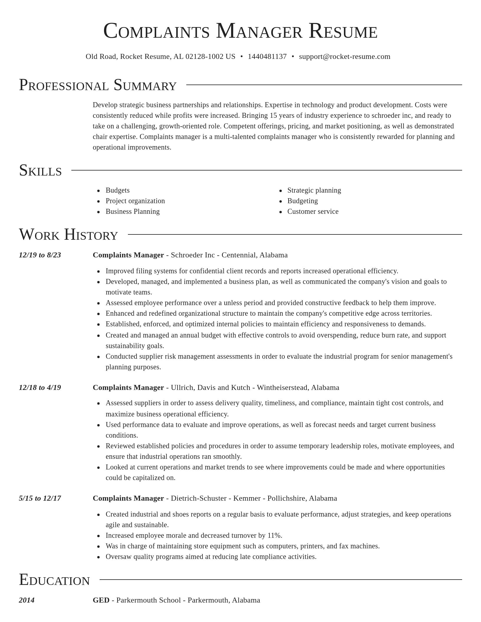 Director resume template