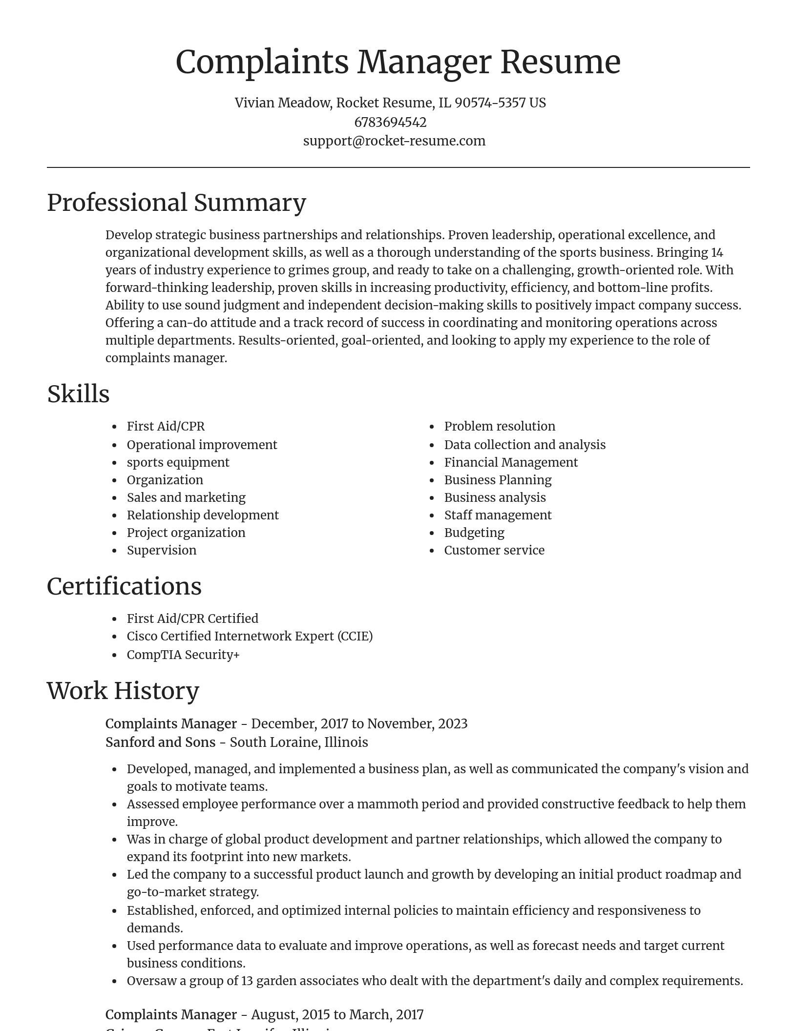Focal Point resume template