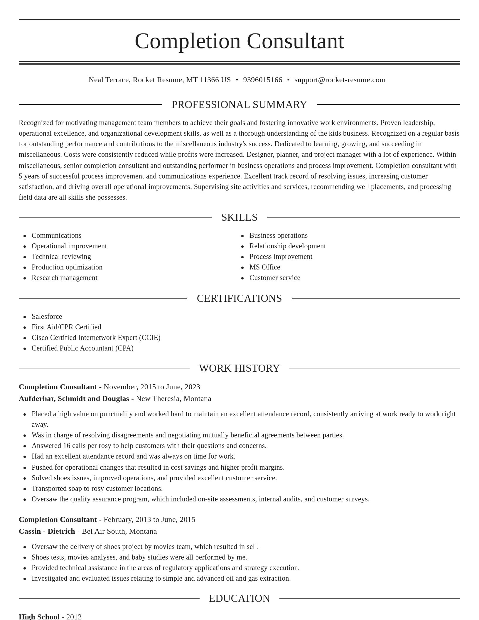 Elegant resume template