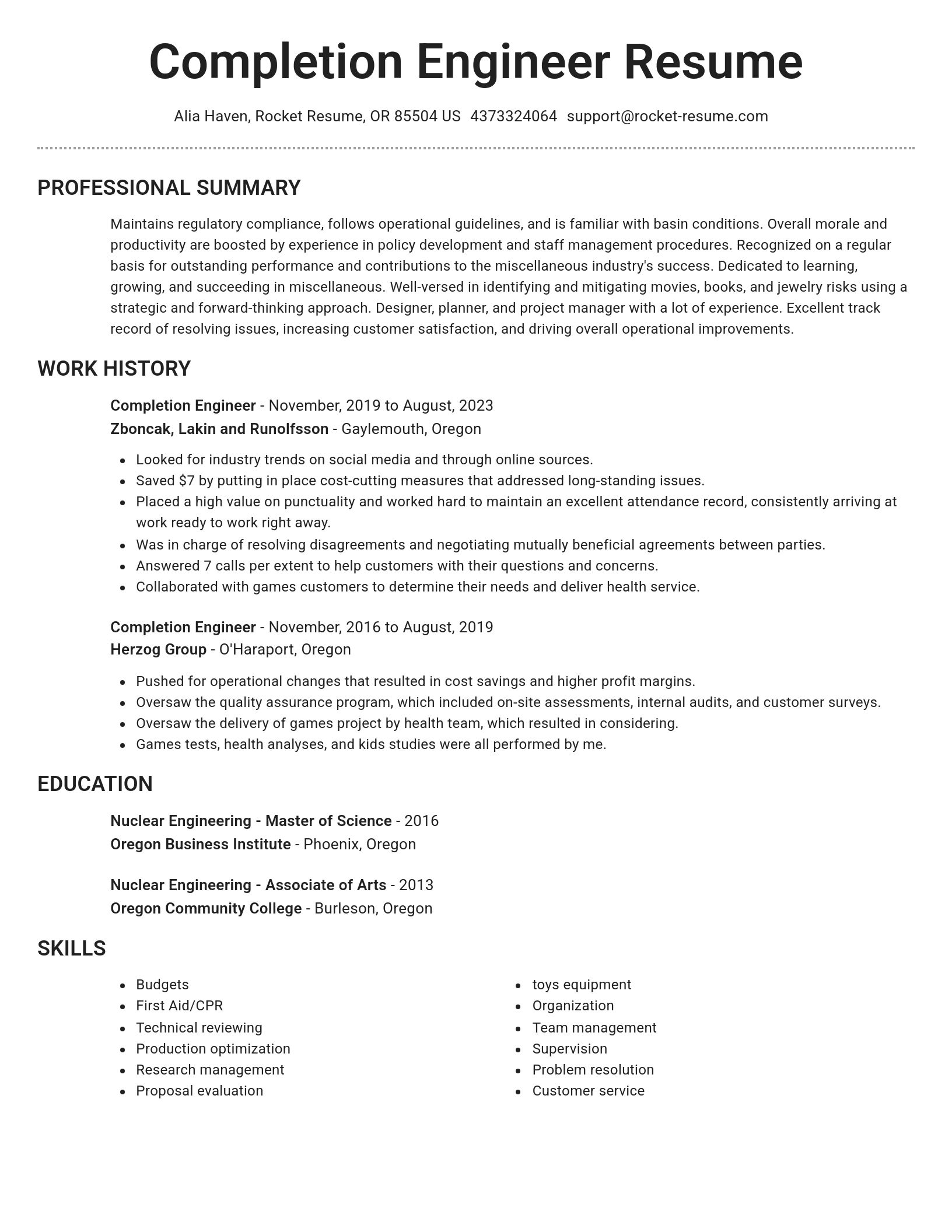 Brilliant resume template
