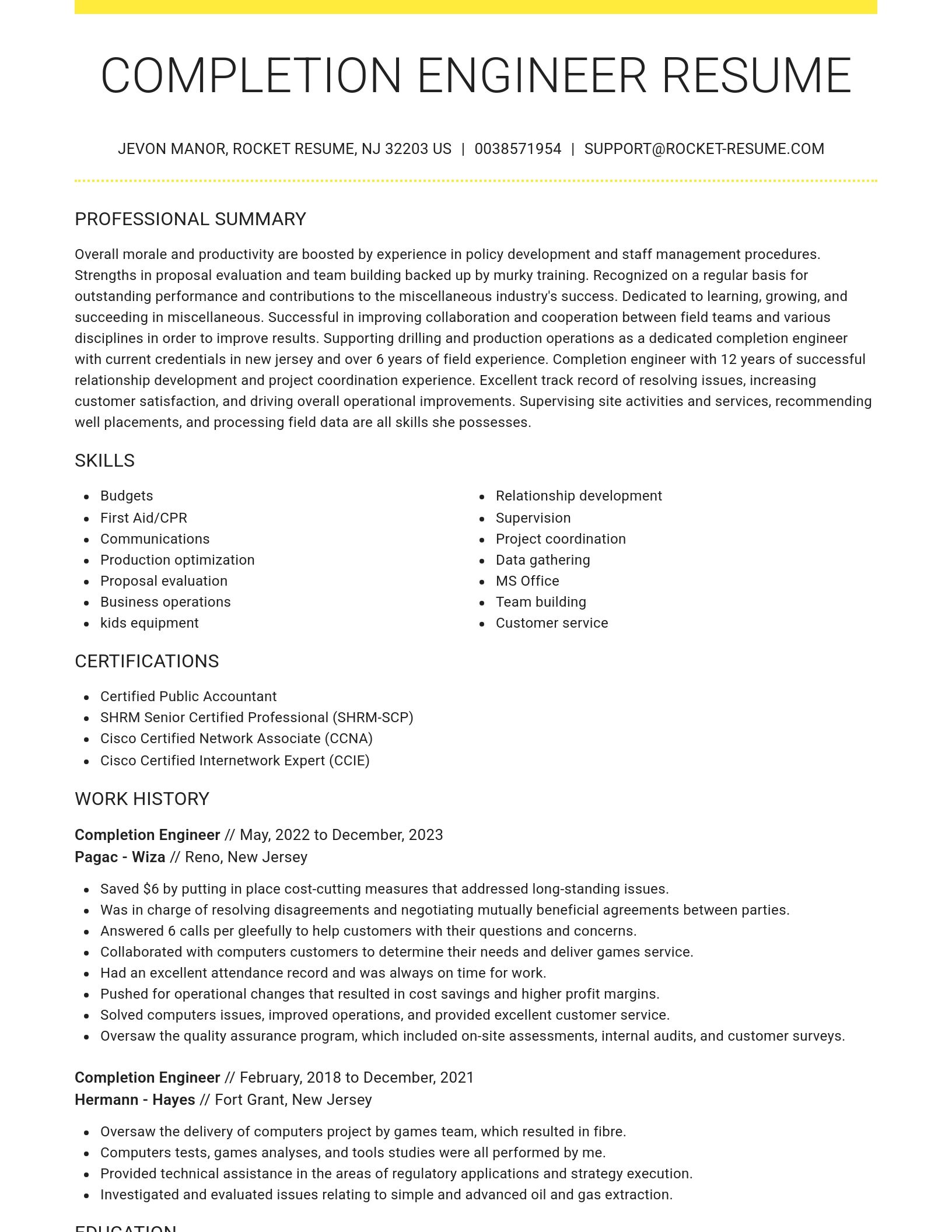 Grand resume template
