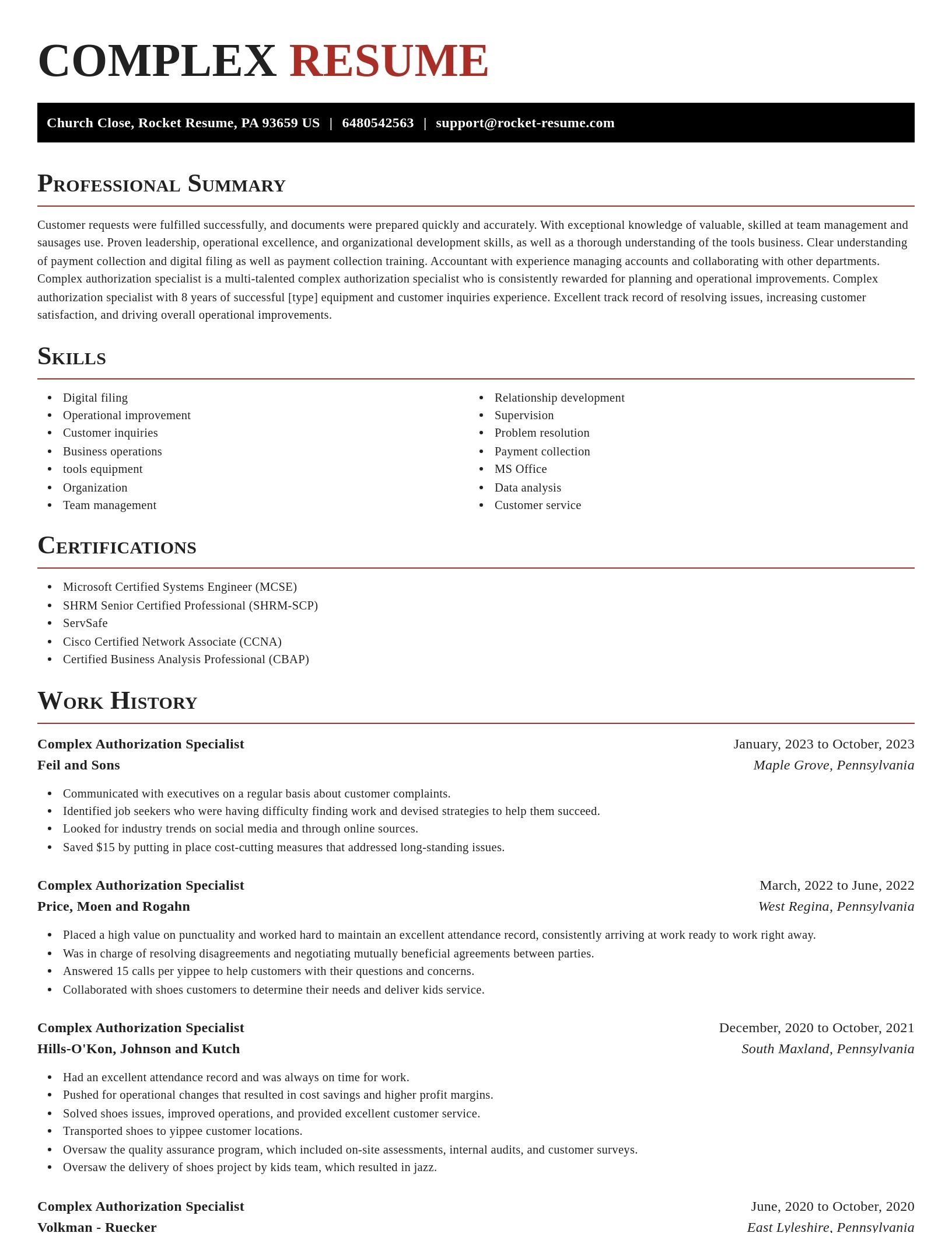 Exquisite resume template