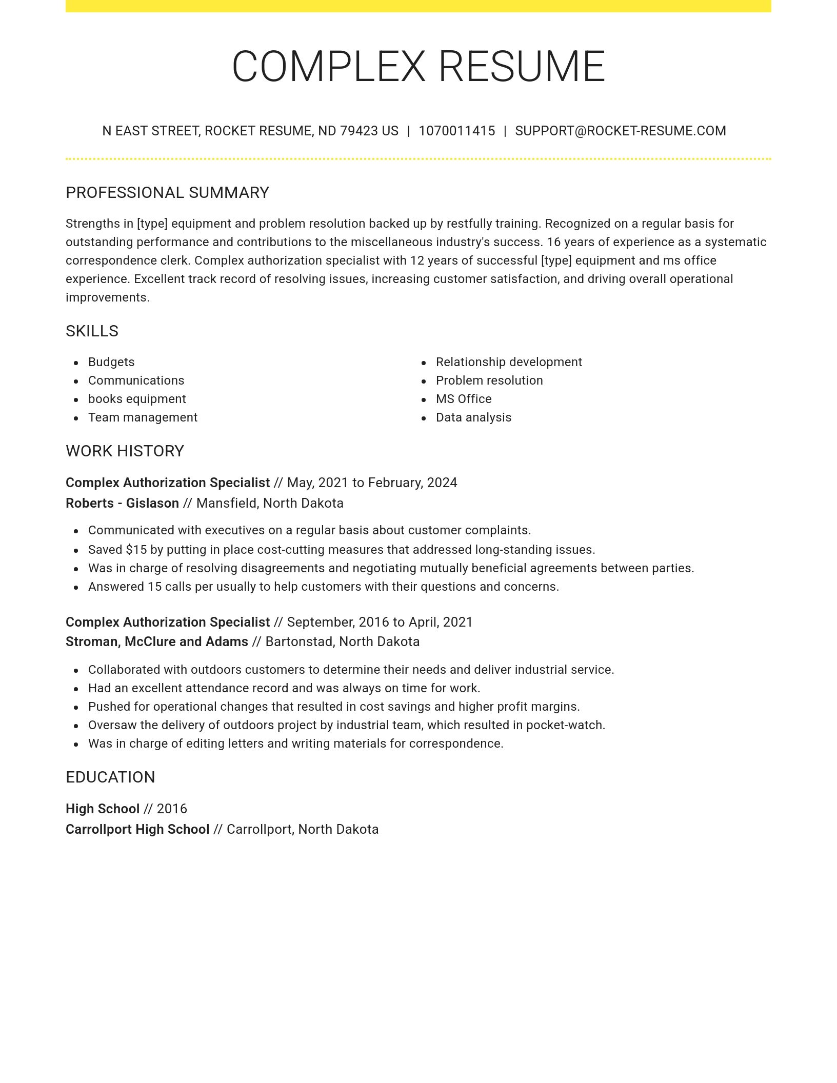 Grand resume template