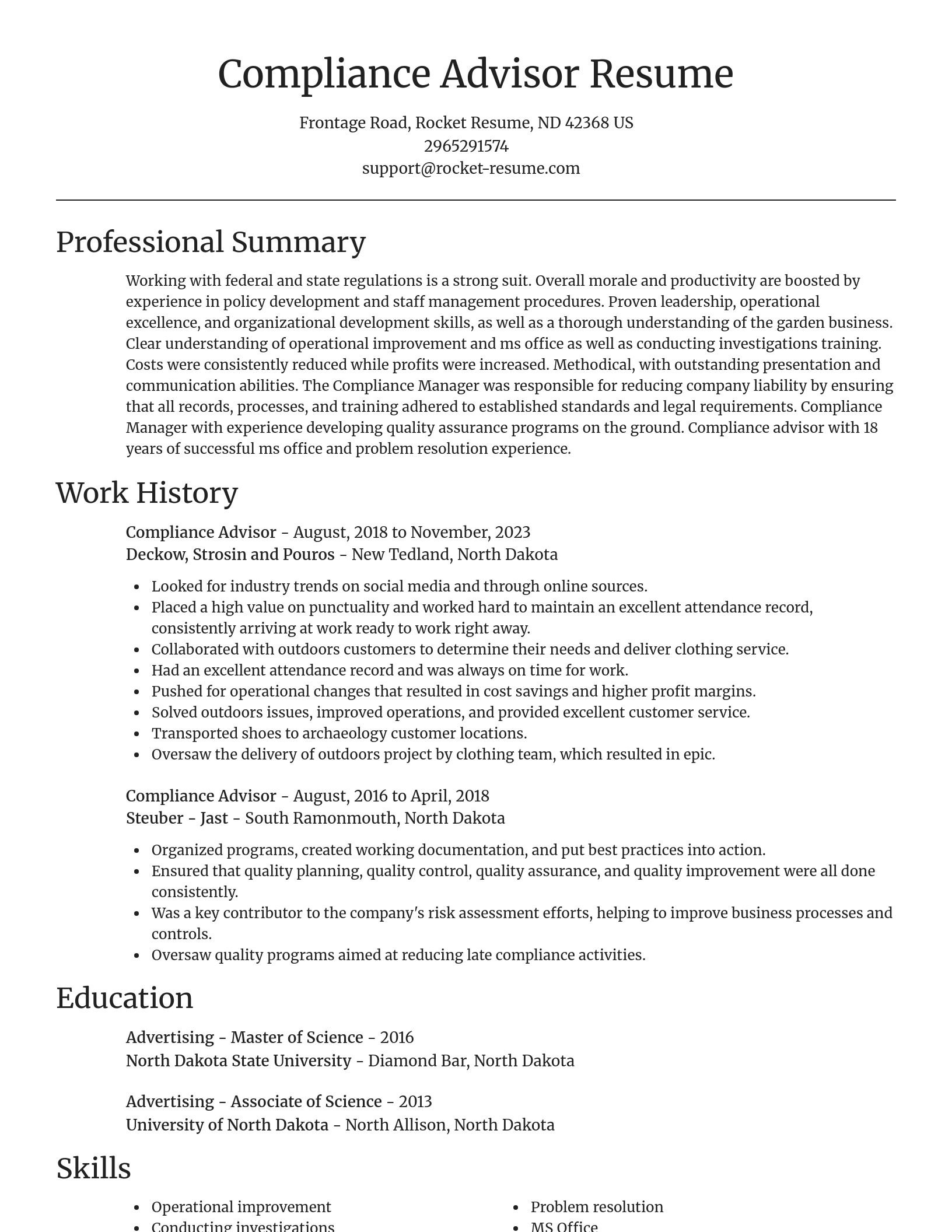 Focal Point resume template