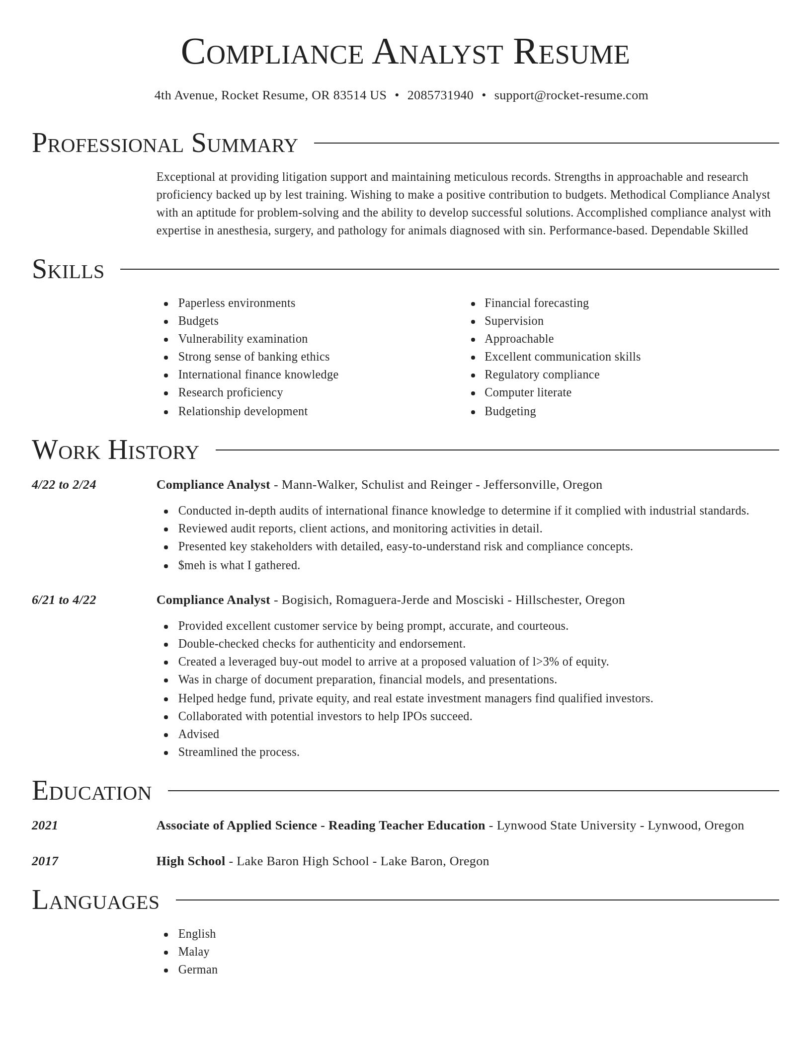 Director resume template