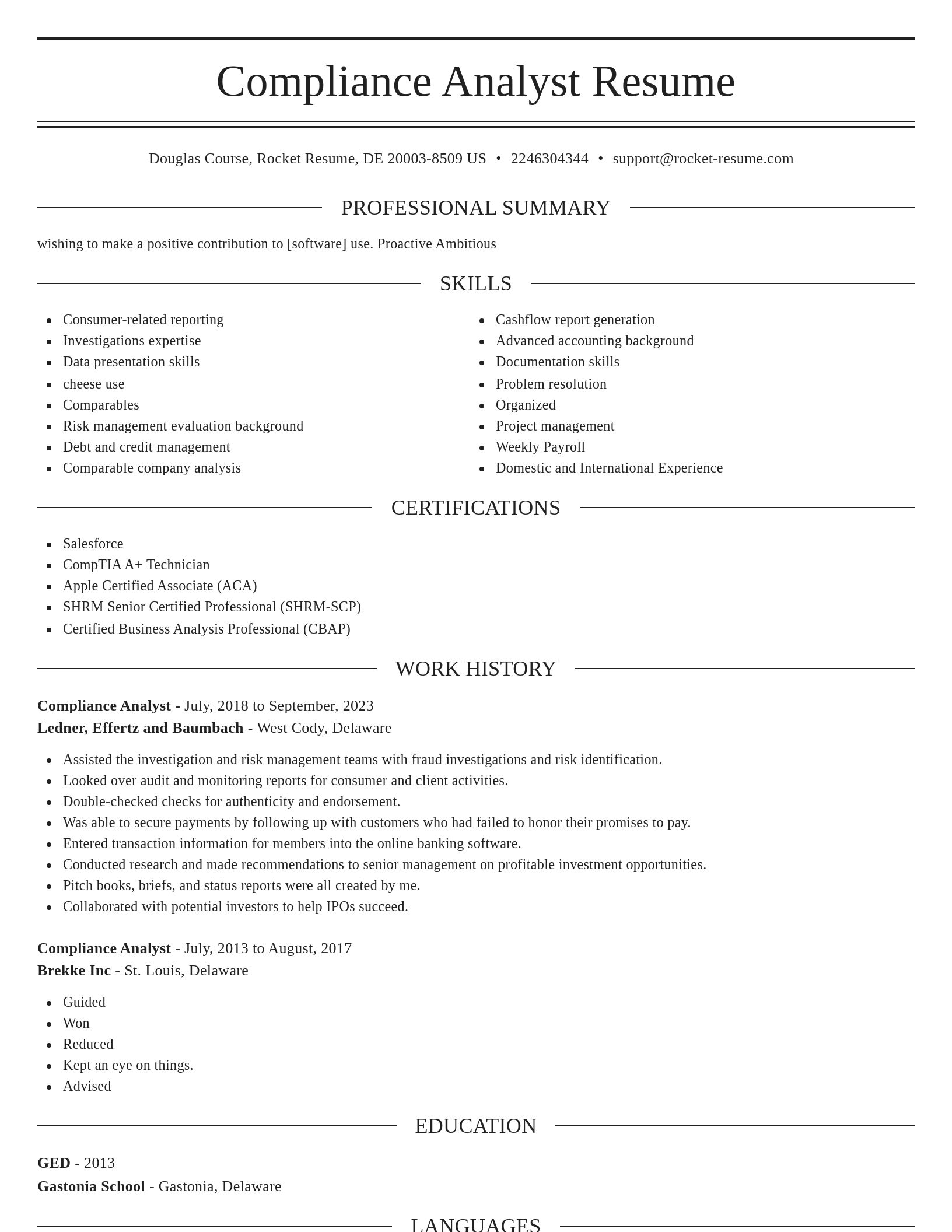 Elegant resume template