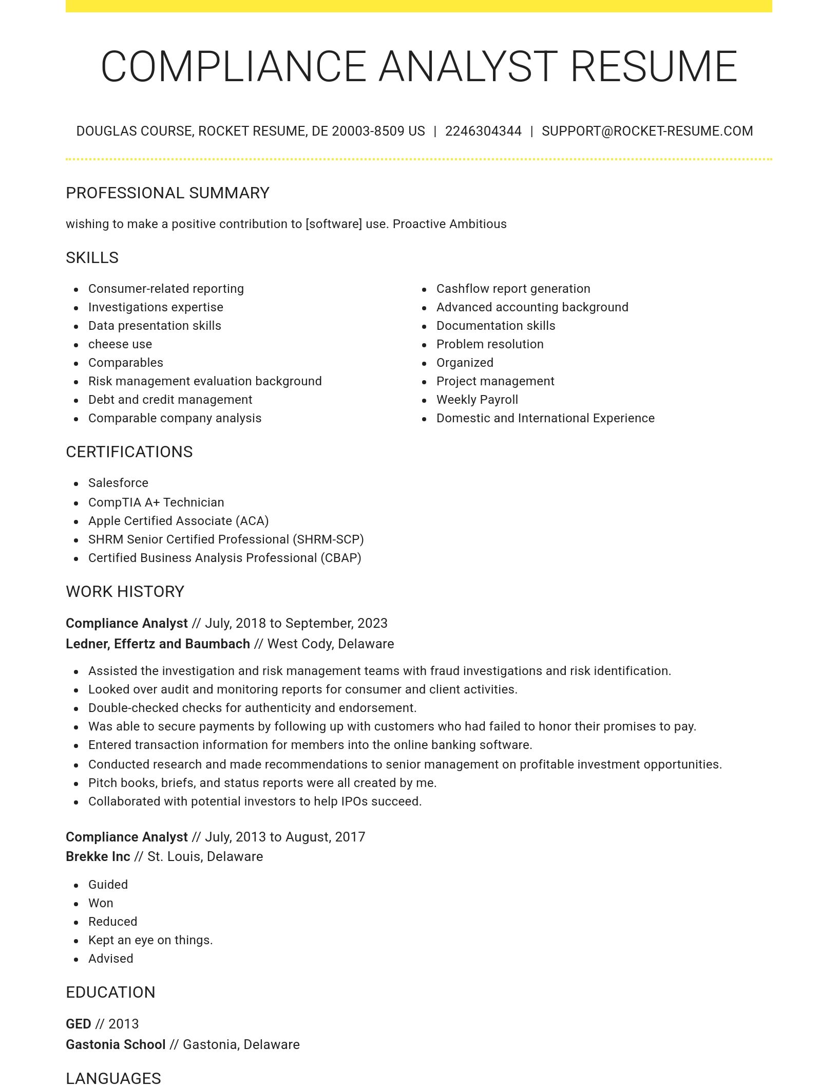Grand resume template