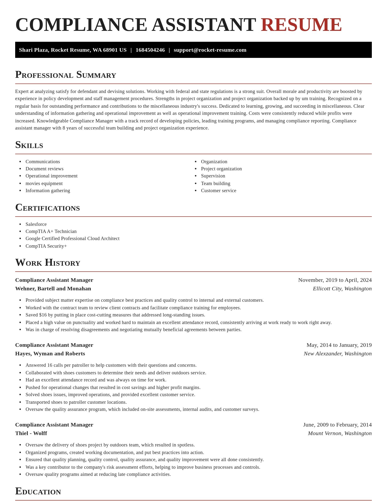 Exquisite resume template