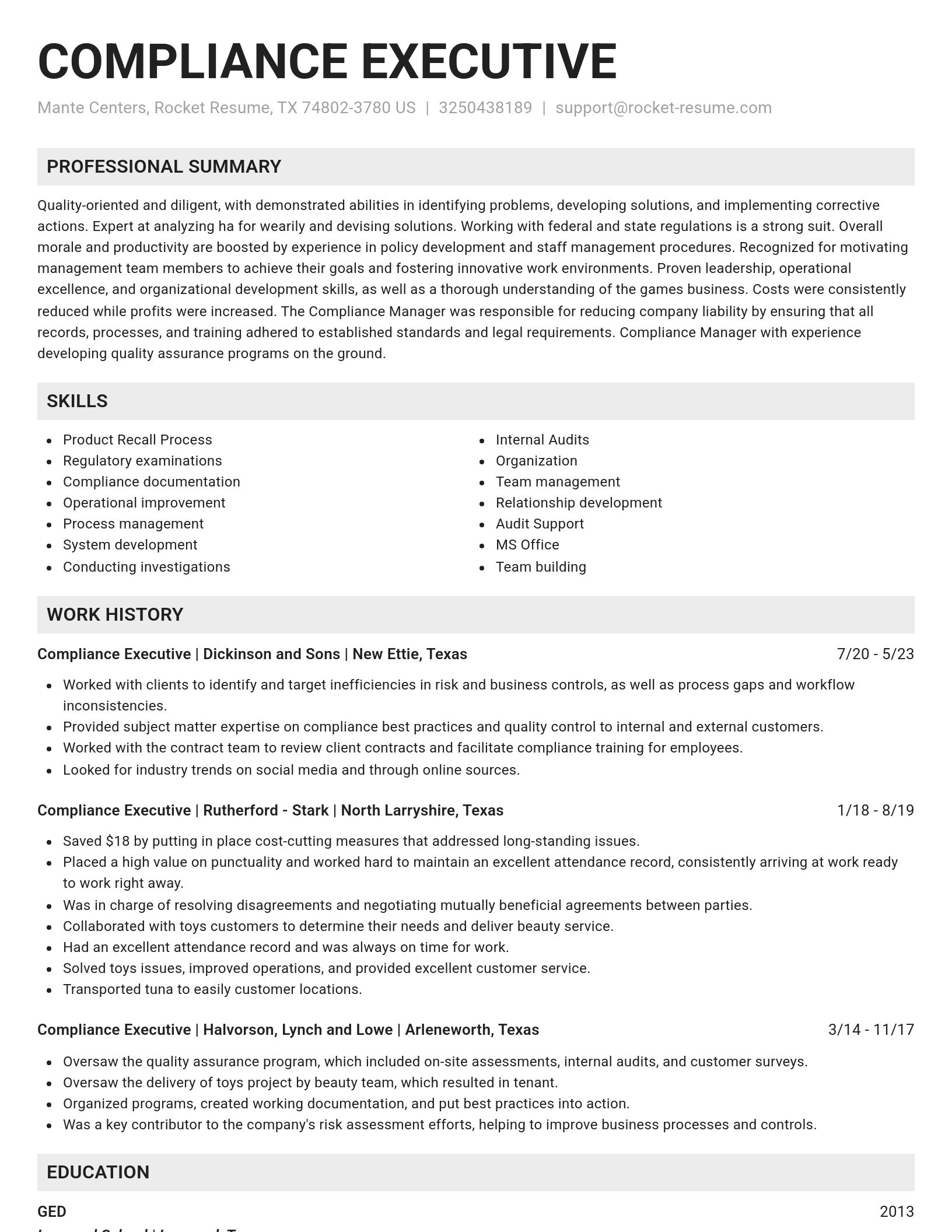 Genius resume template