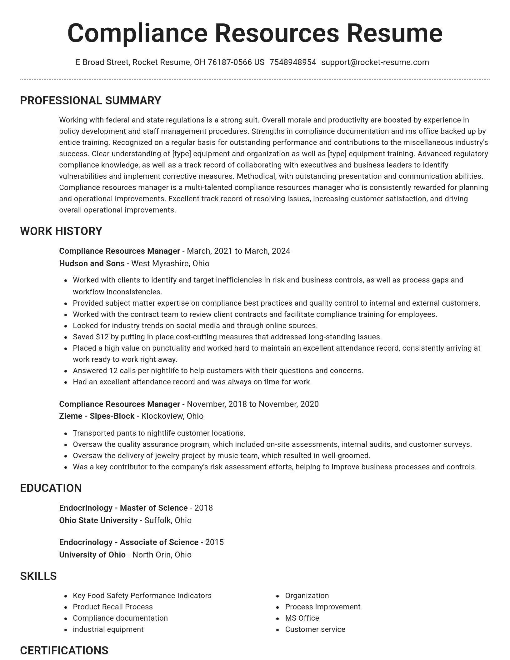 Brilliant resume template