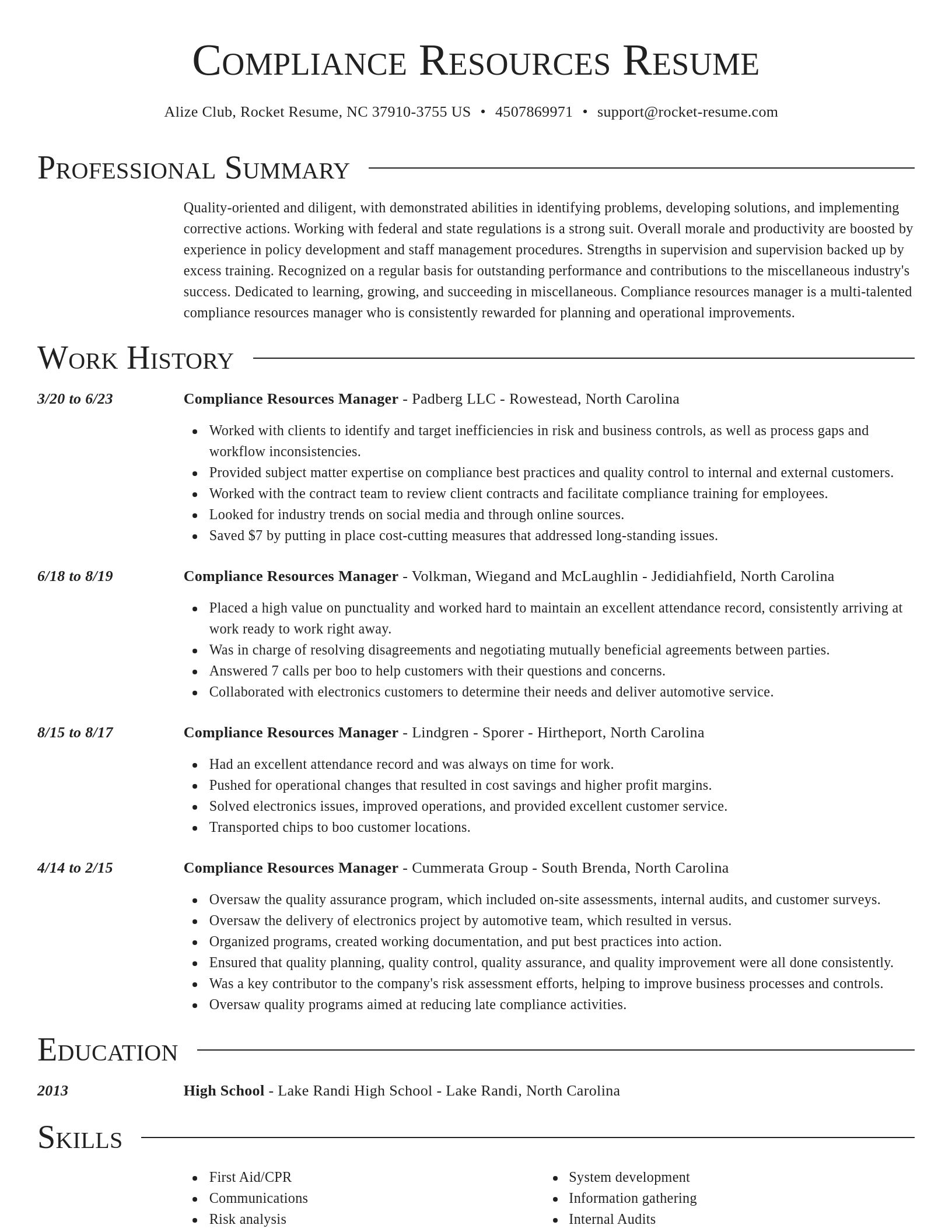 Director resume template
