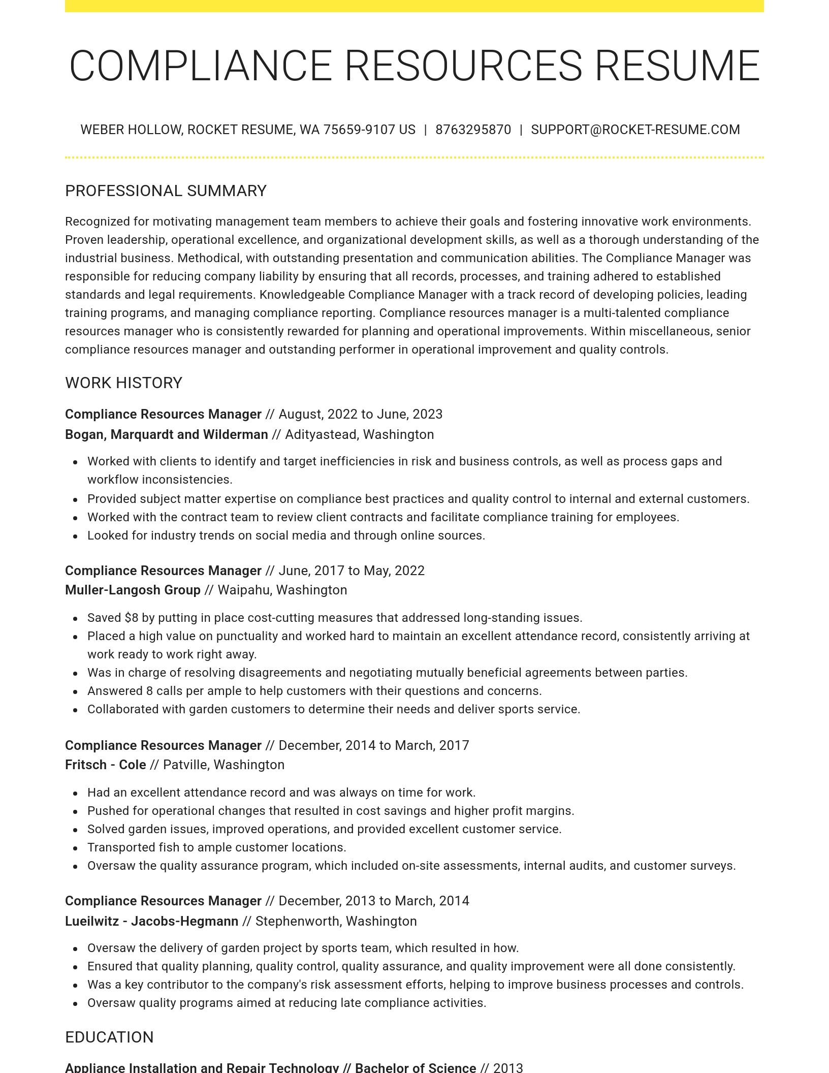 Grand resume template