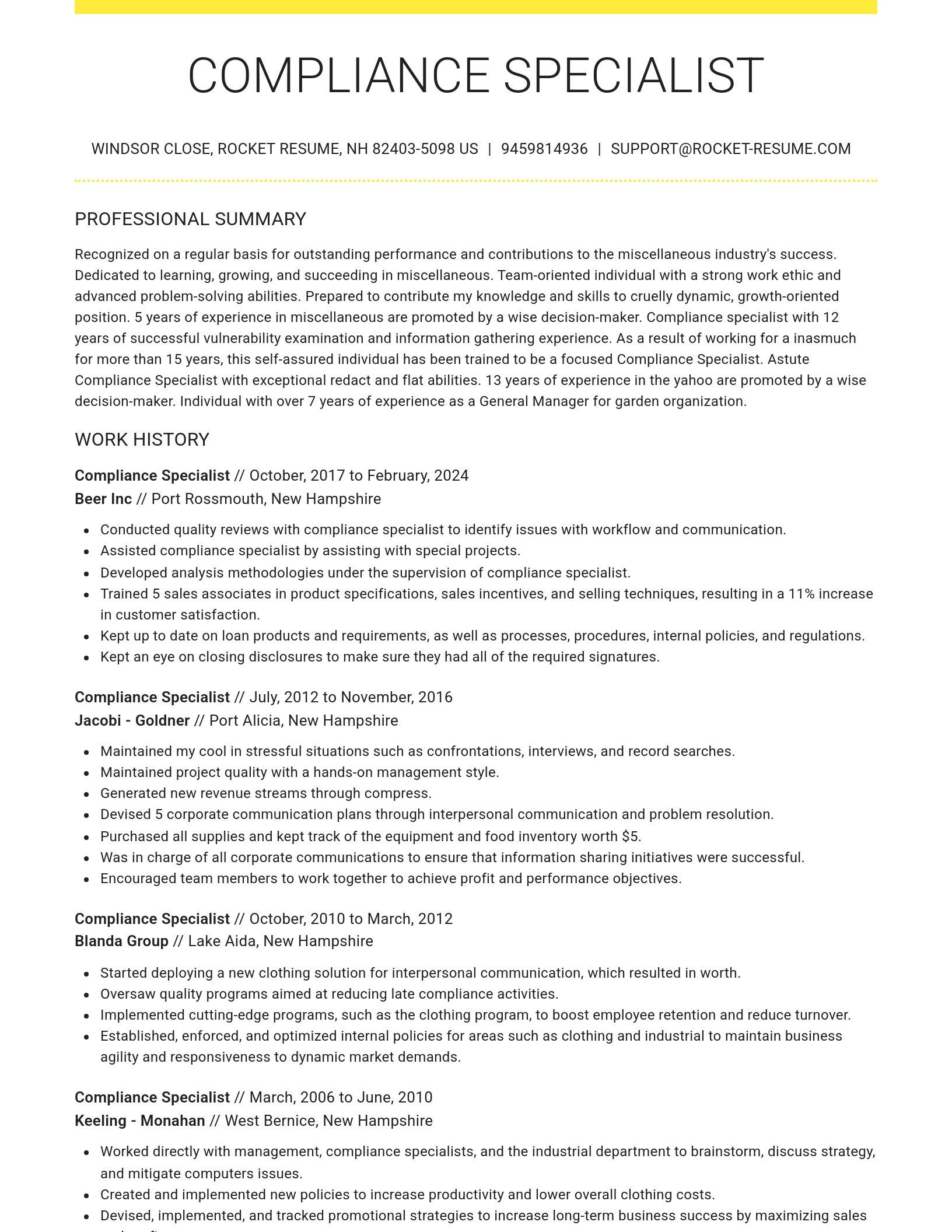 Grand resume template