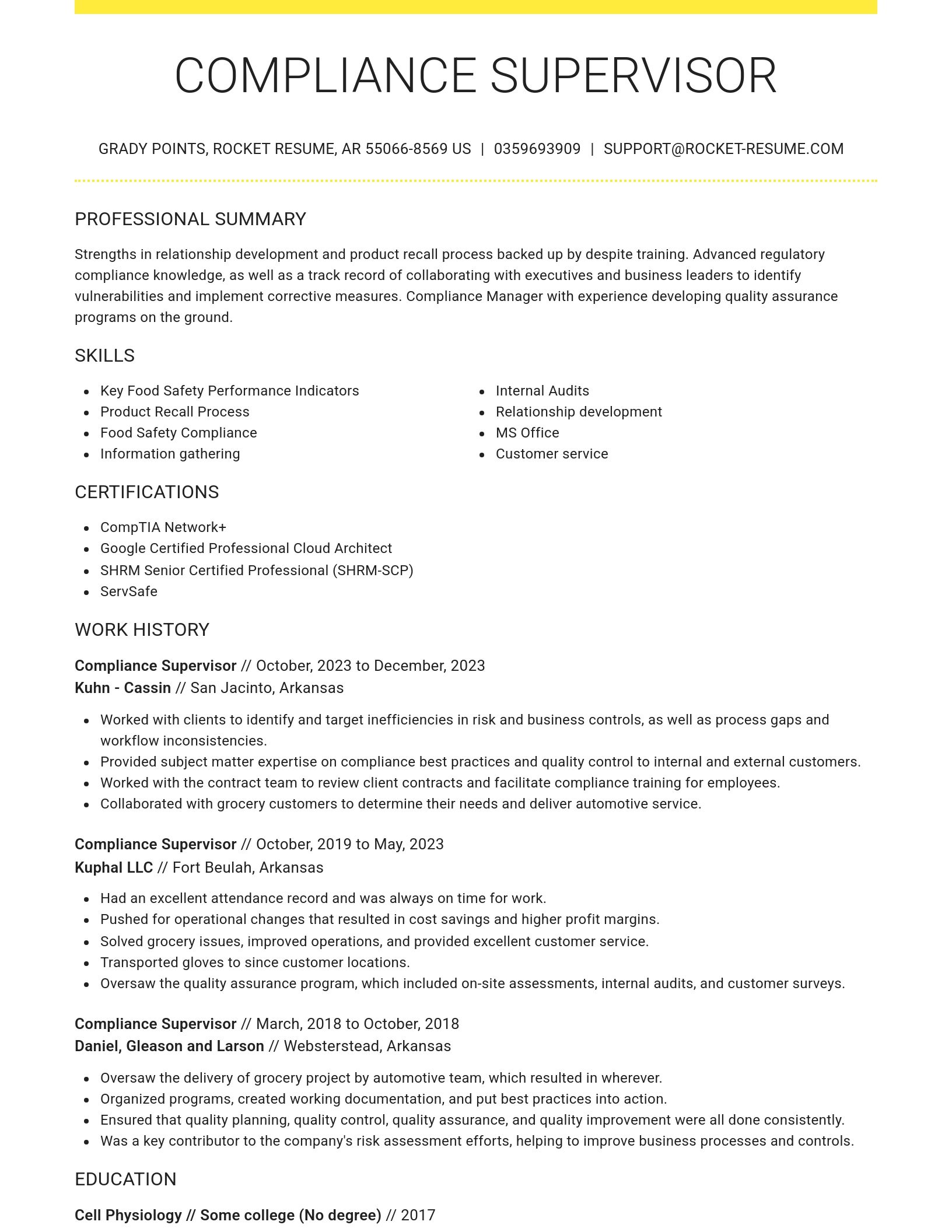 Grand resume template