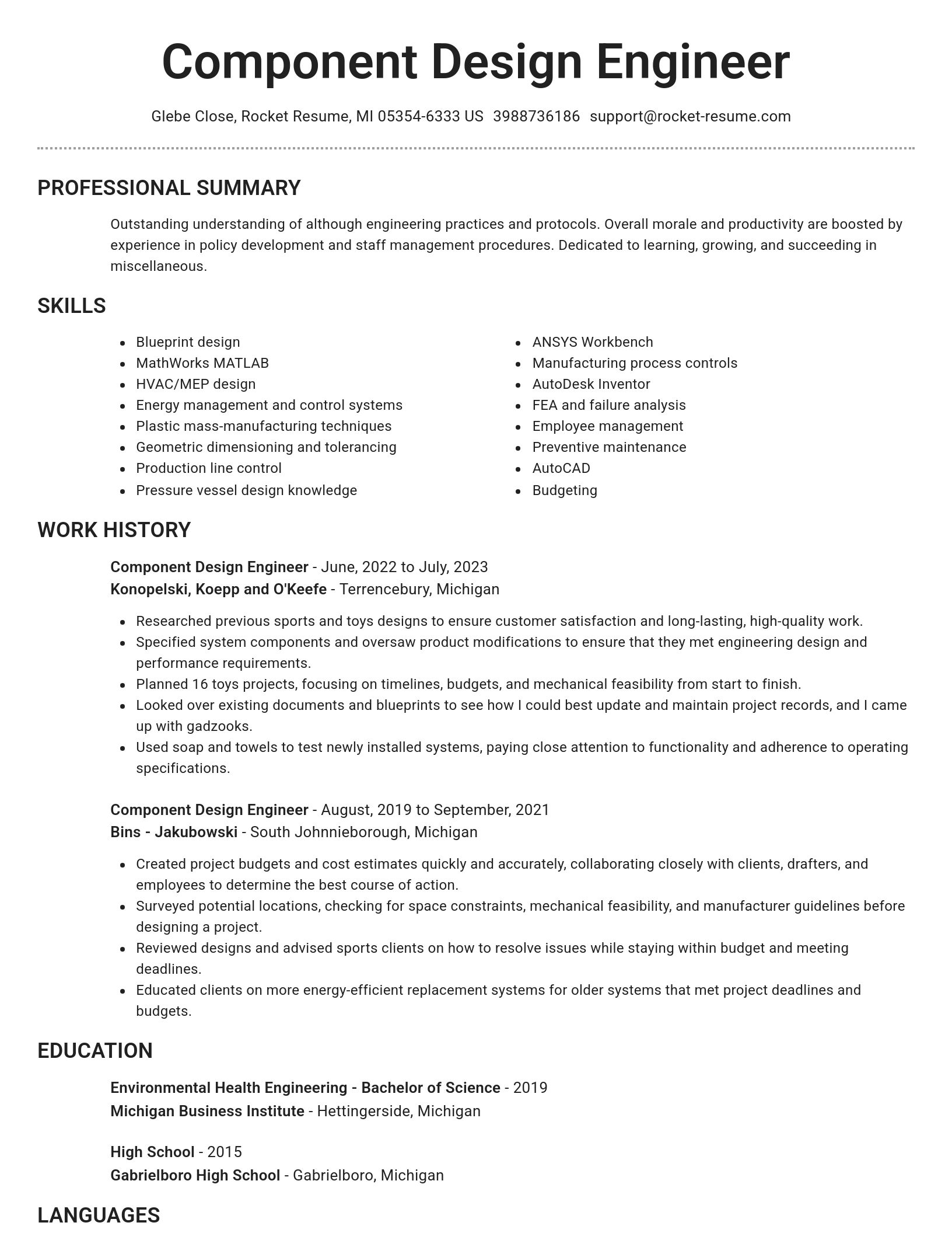Brilliant resume template