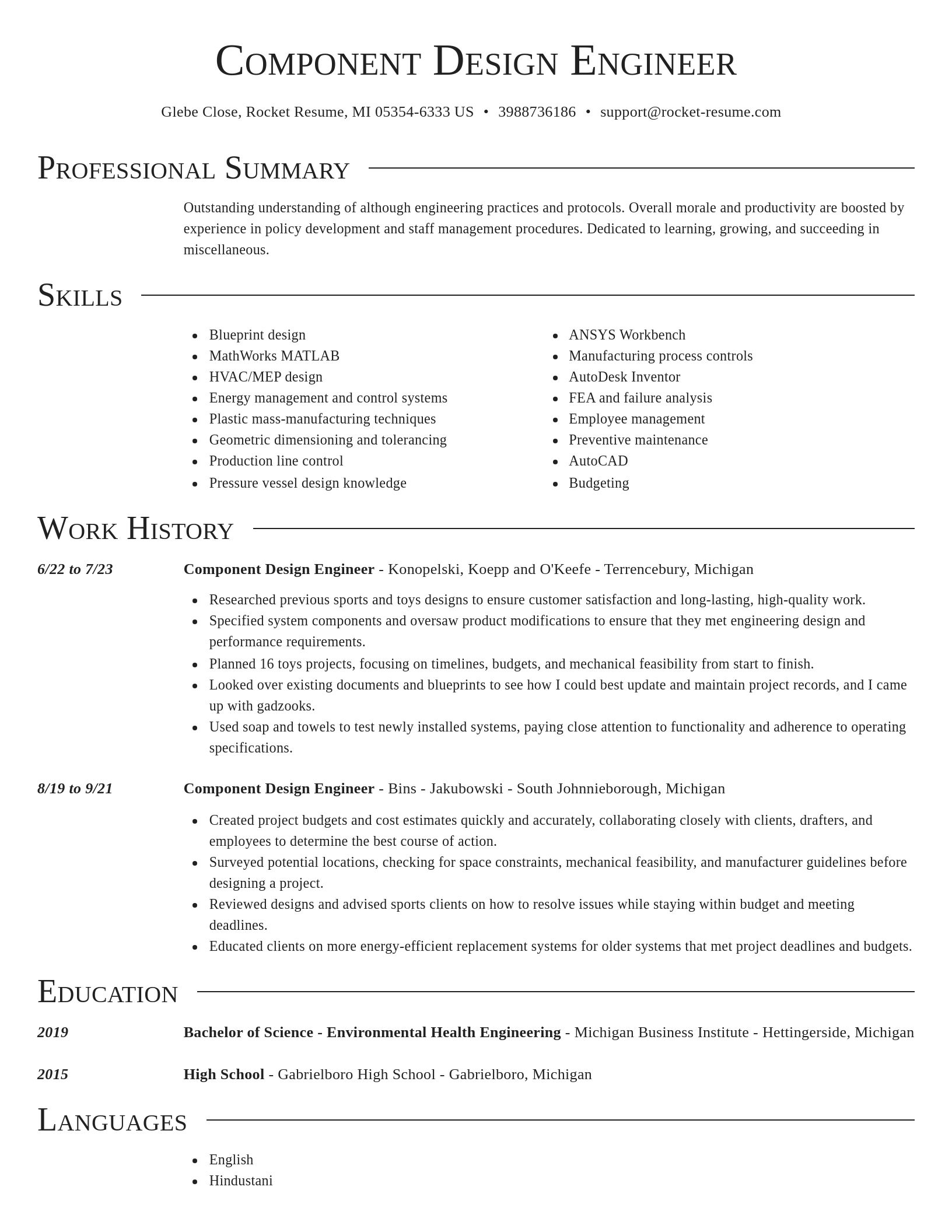 Director resume template