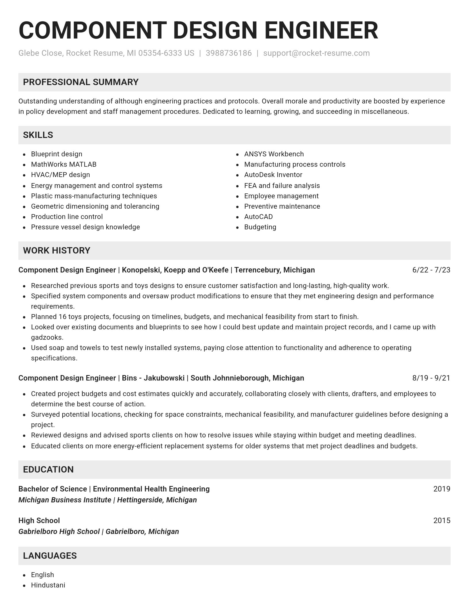Genius resume template