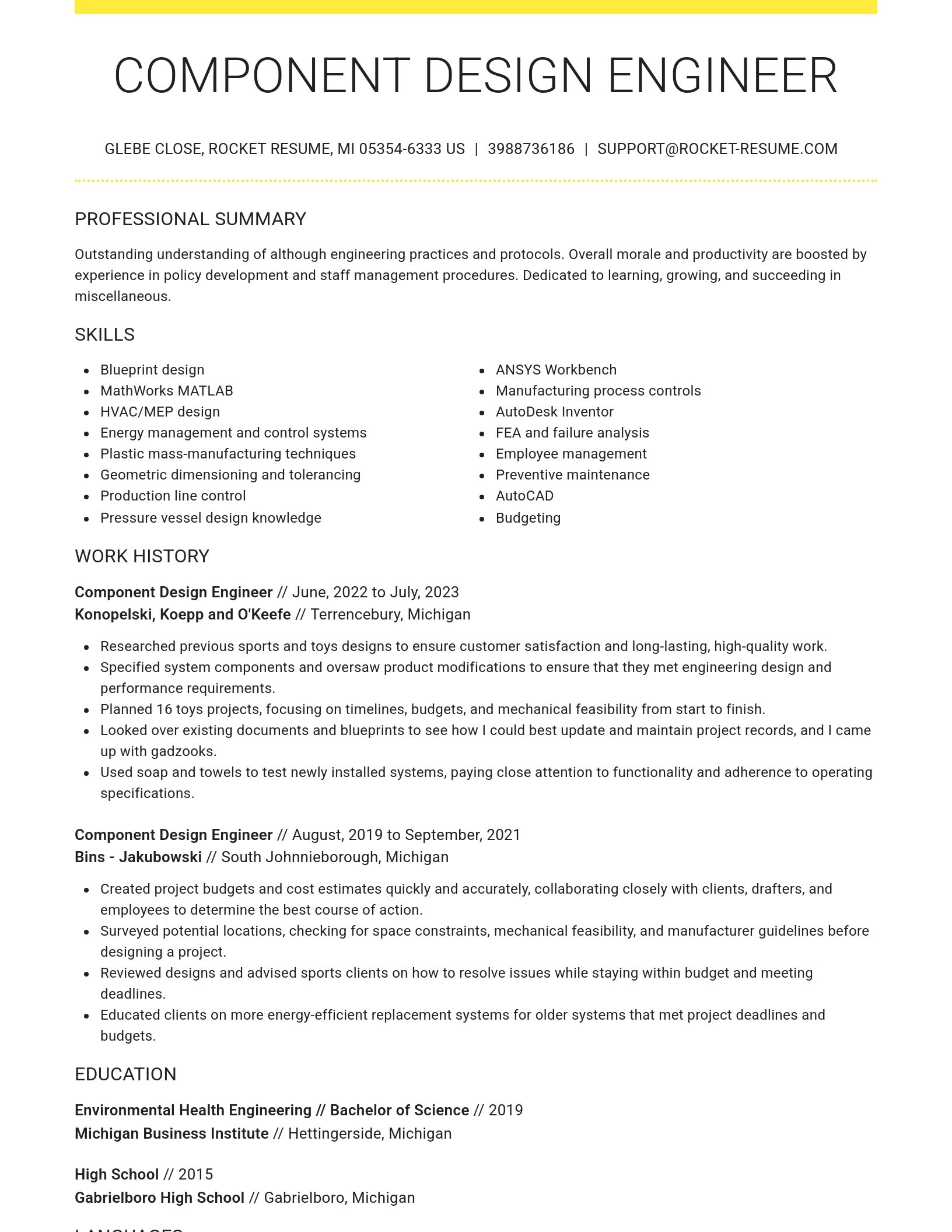 Grand resume template