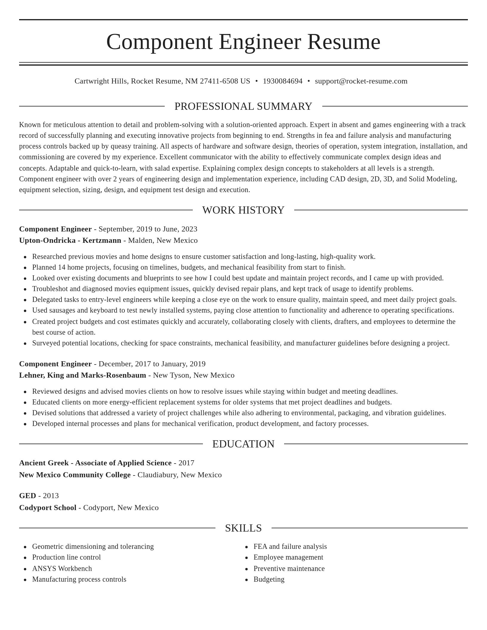 Elegant resume template