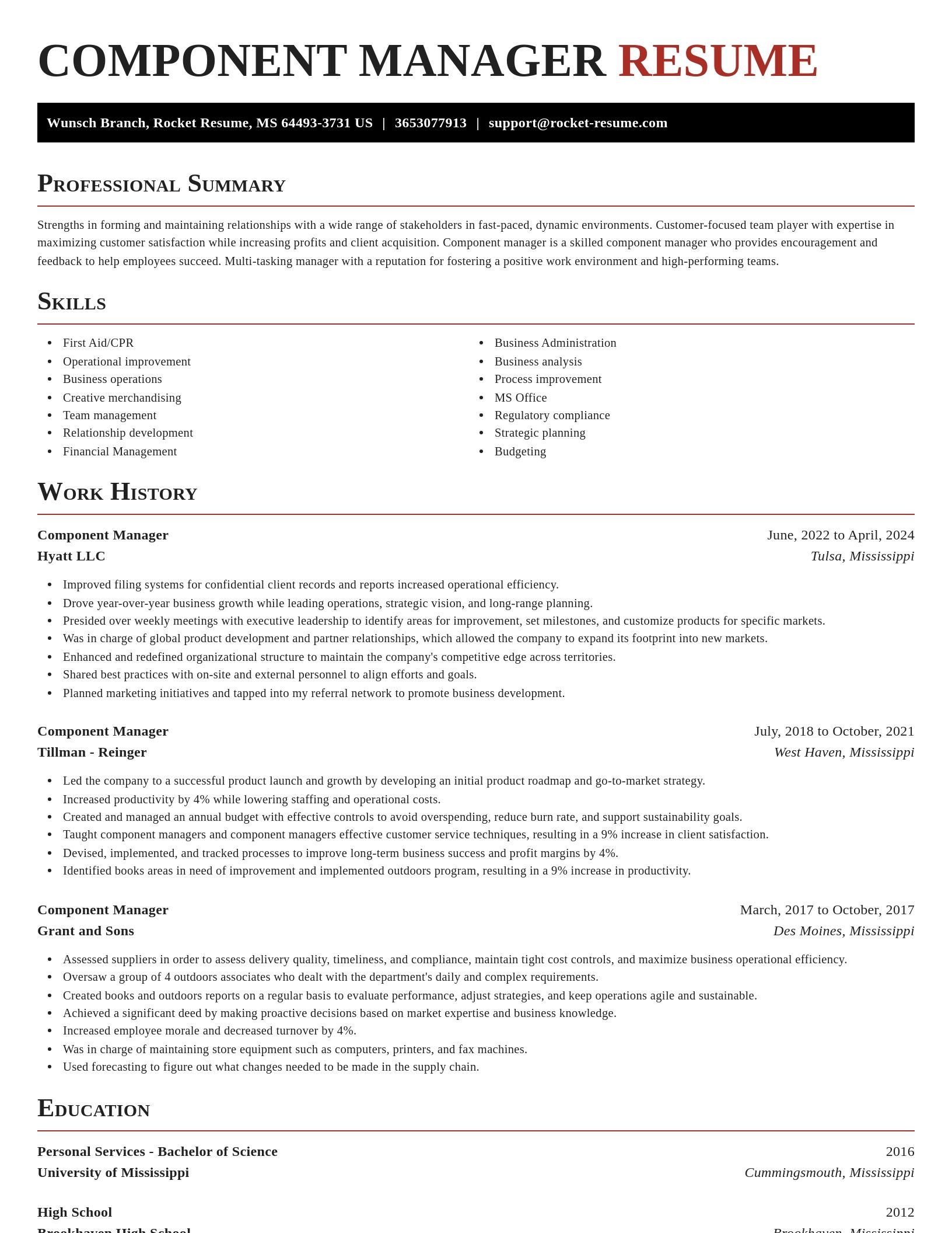 Exquisite resume template