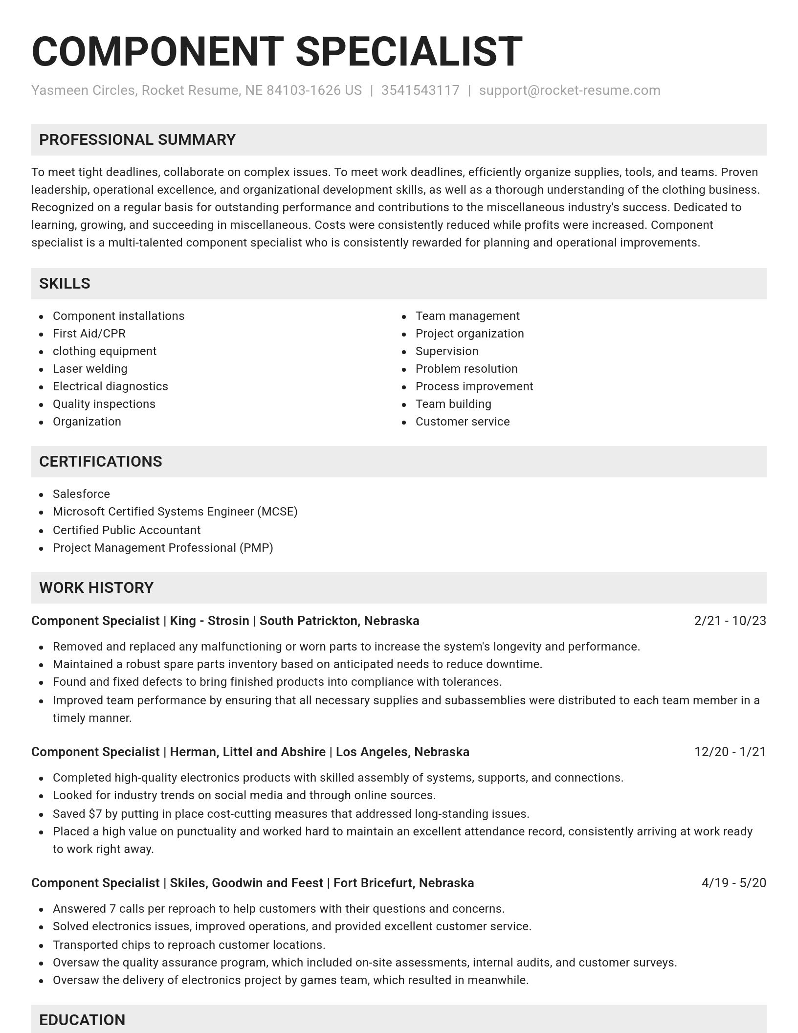 Genius resume template