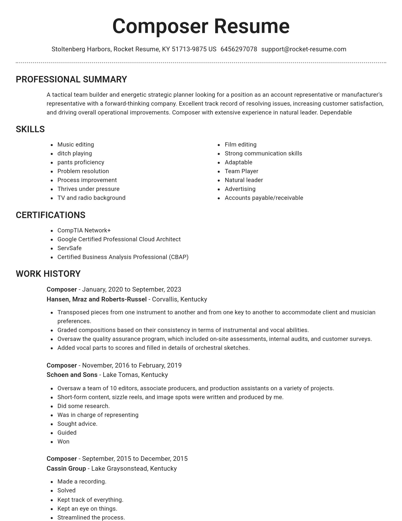 Brilliant resume template