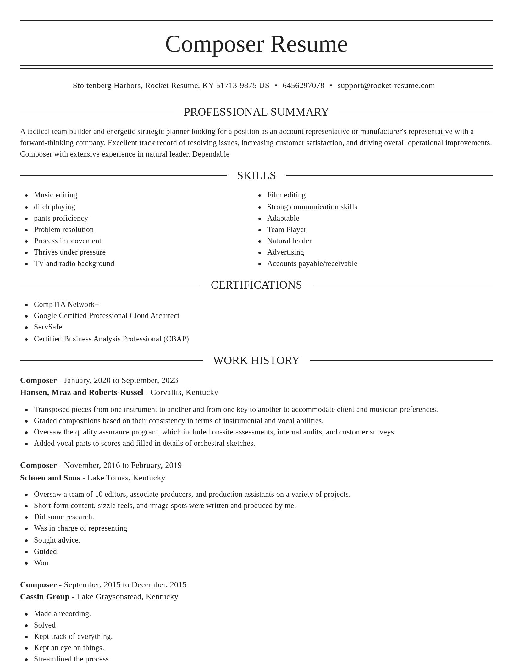 Elegant resume template