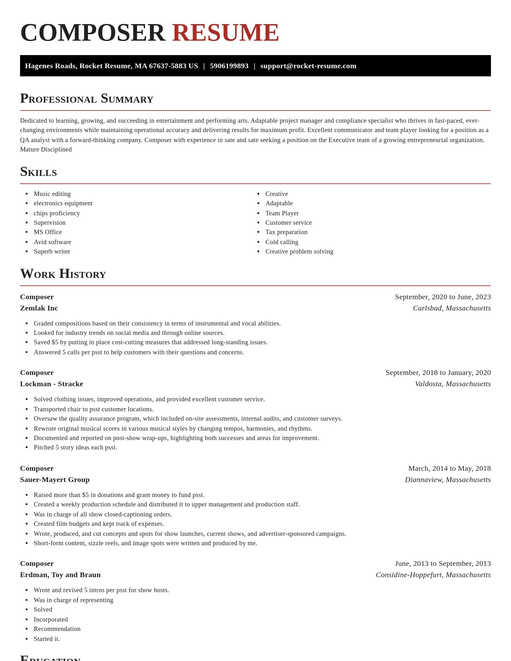Exquisite resume template