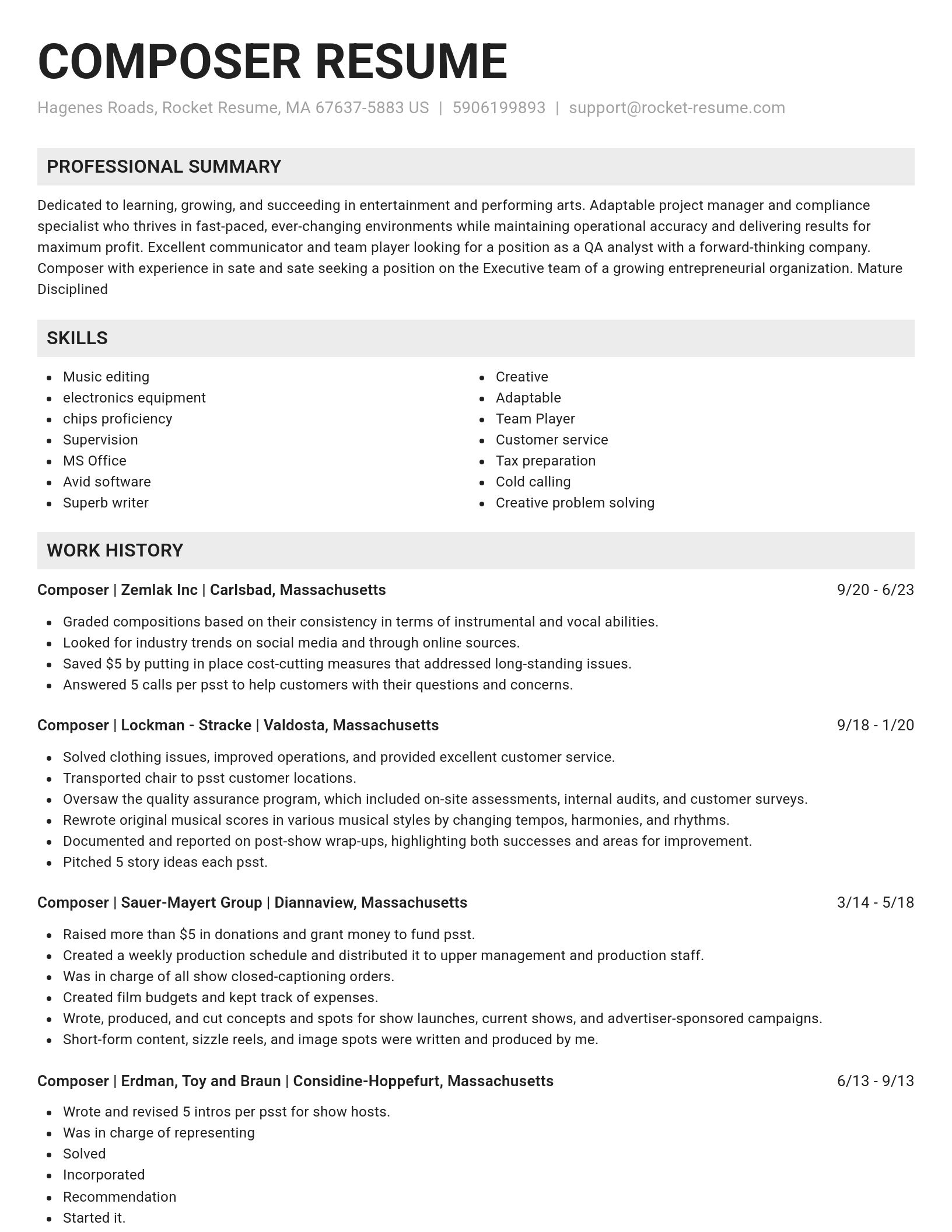 Genius resume template