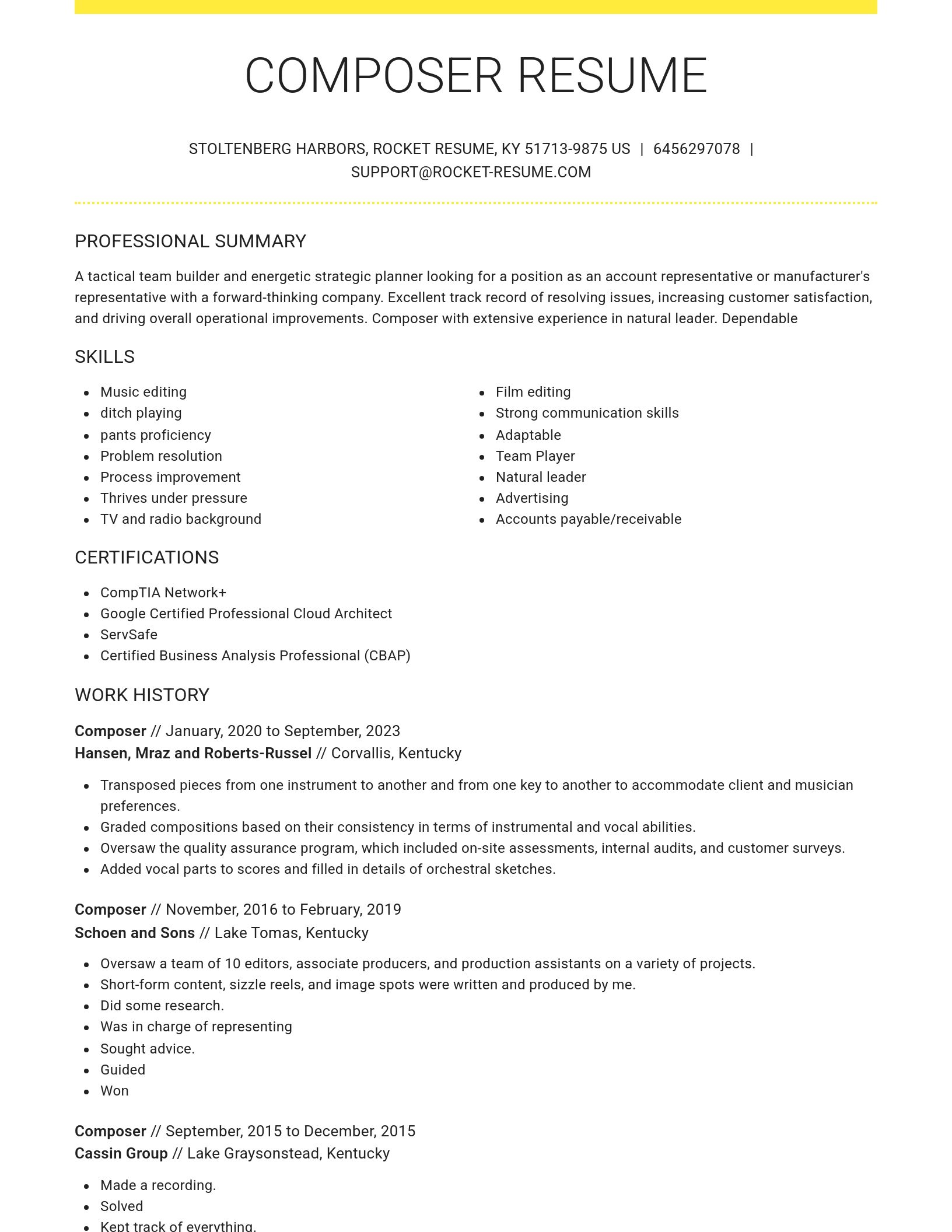 Grand resume template