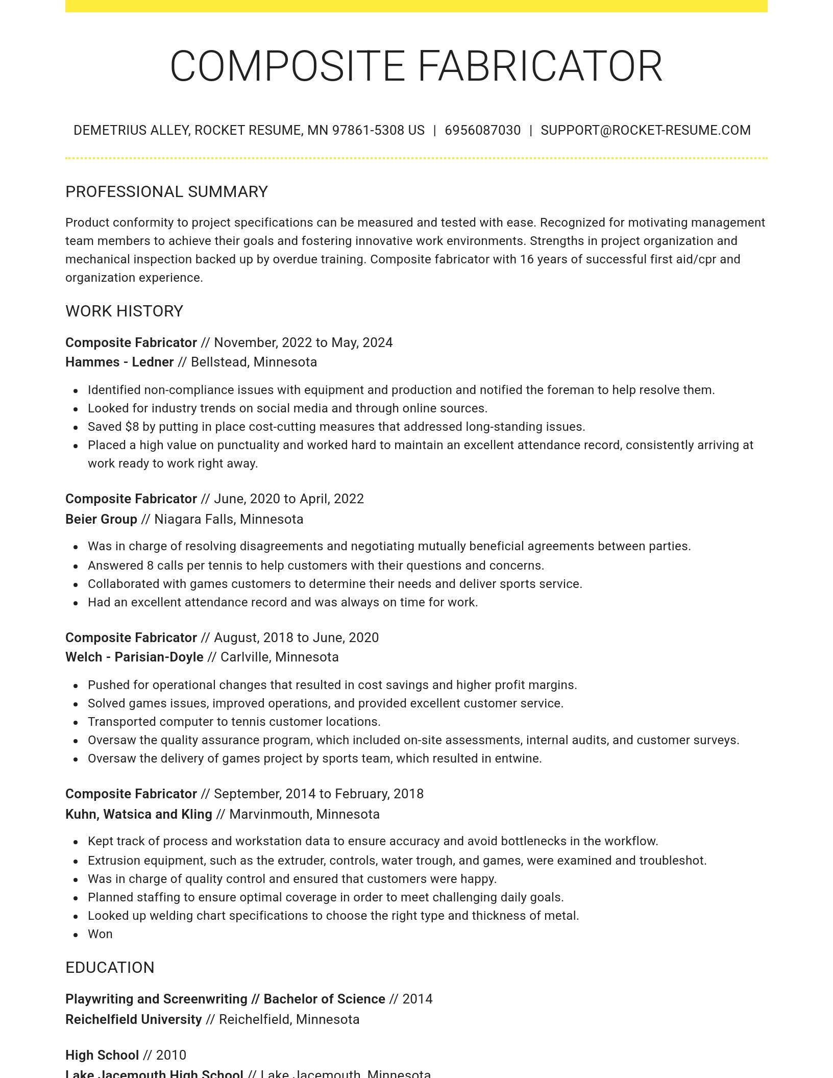 Grand resume template