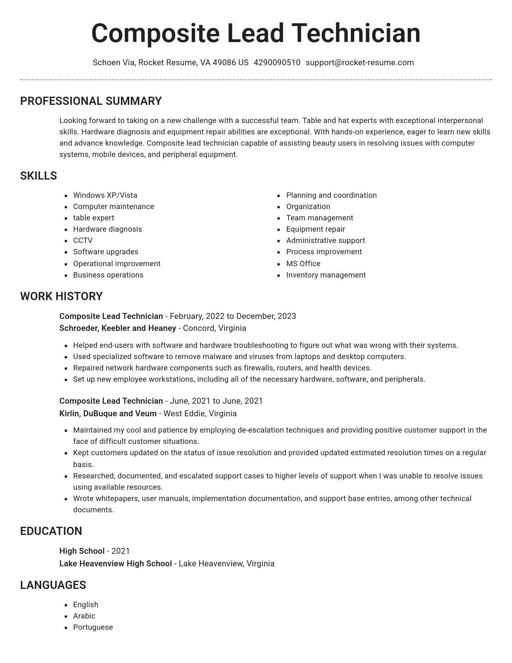 Brilliant resume template