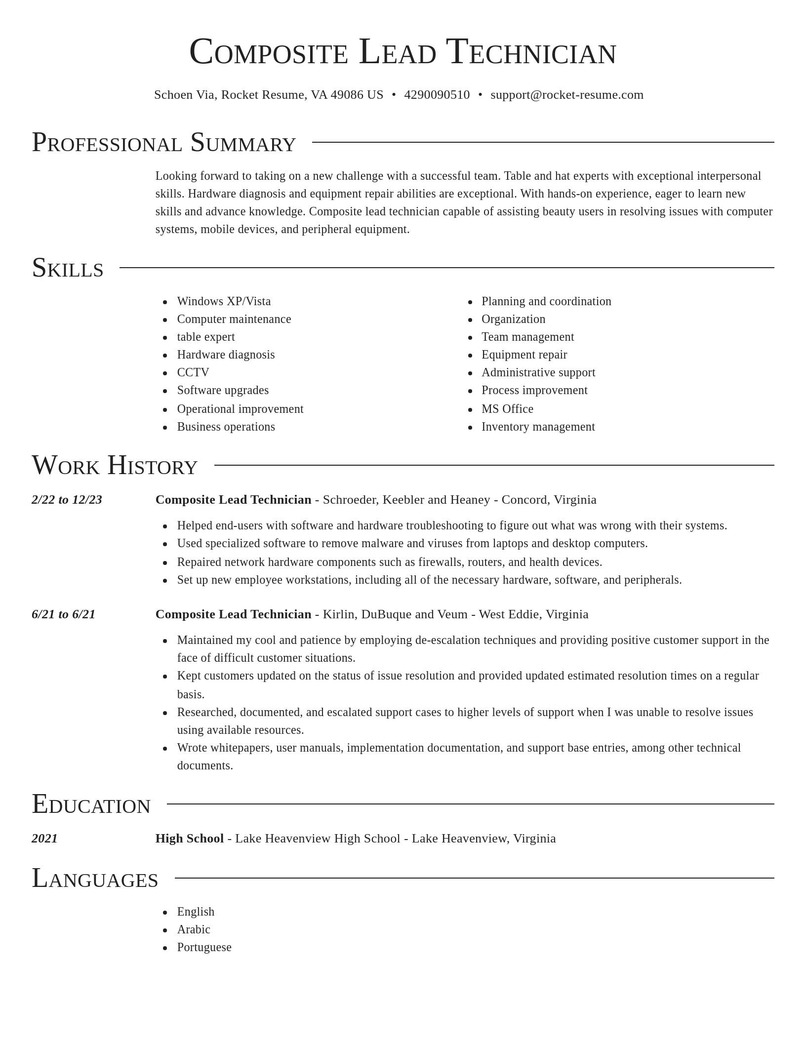 Director resume template