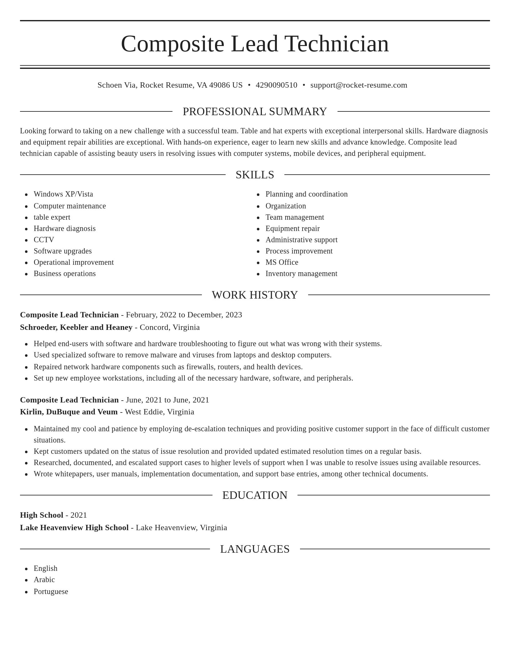 Elegant resume template