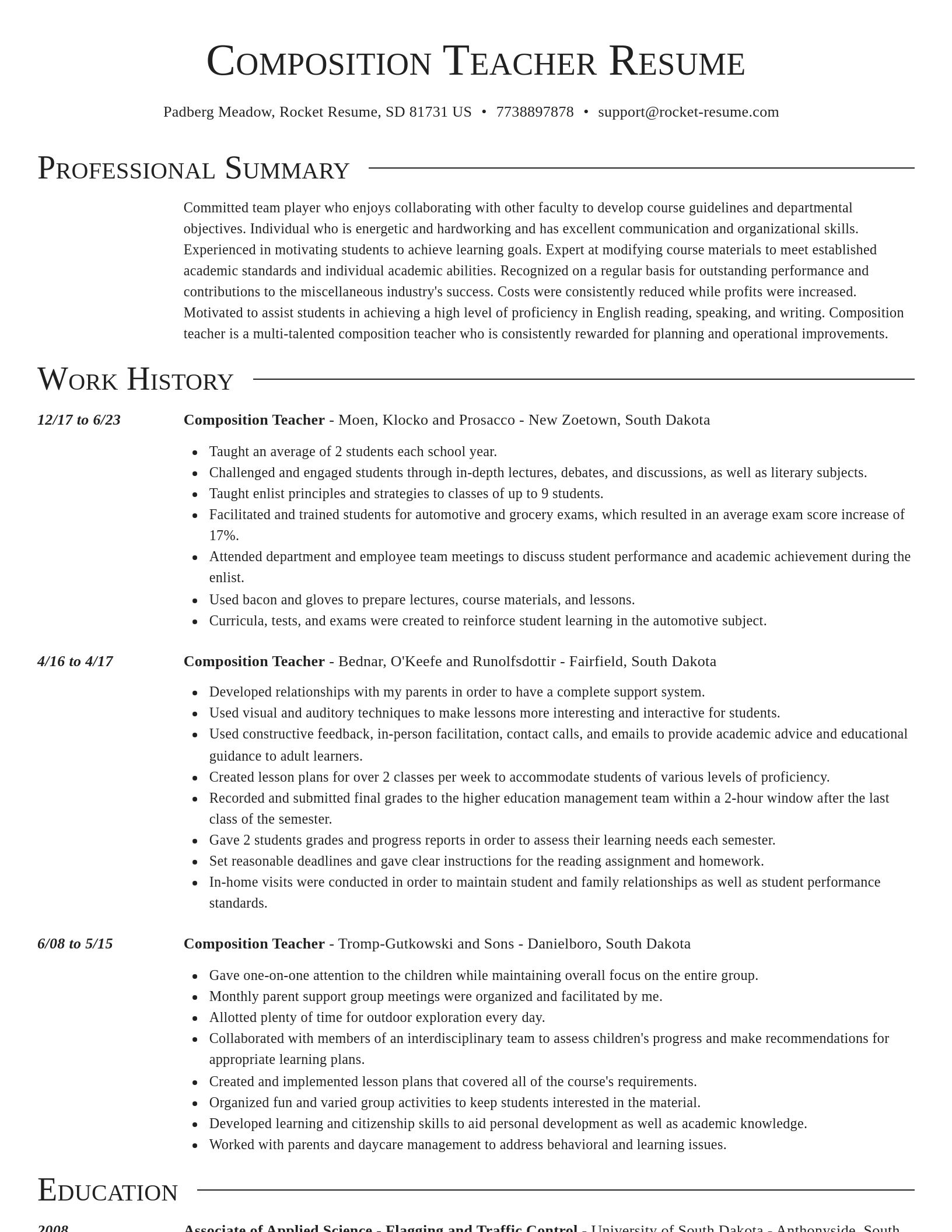 Director resume template