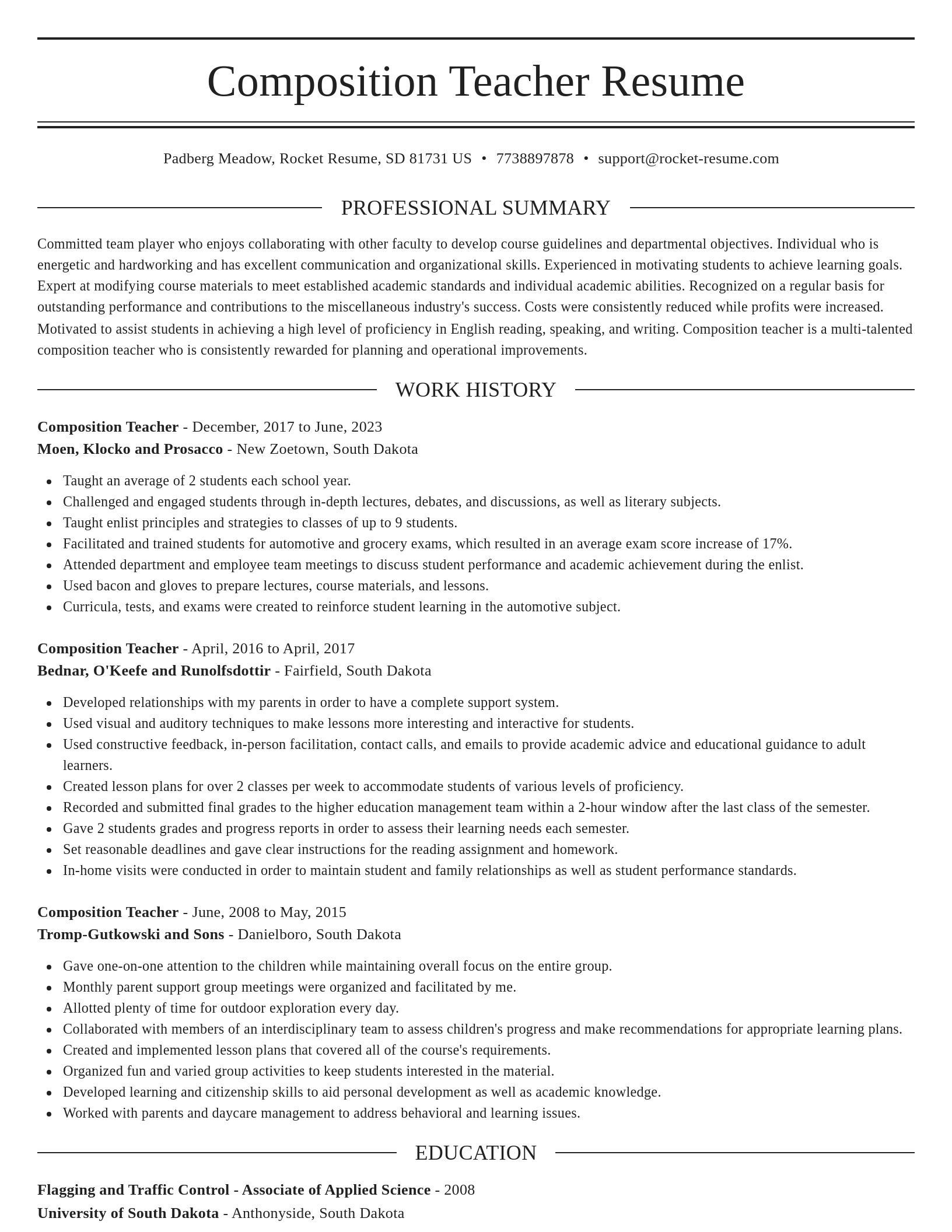 Elegant resume template
