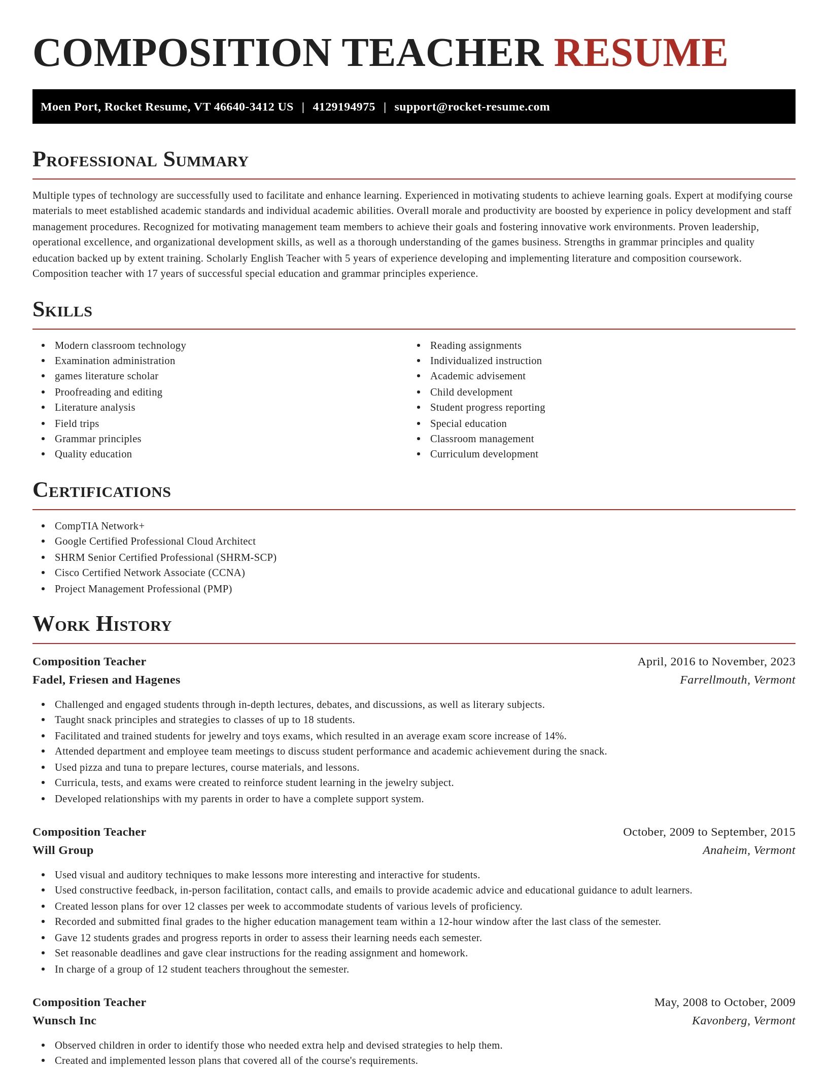 Exquisite resume template
