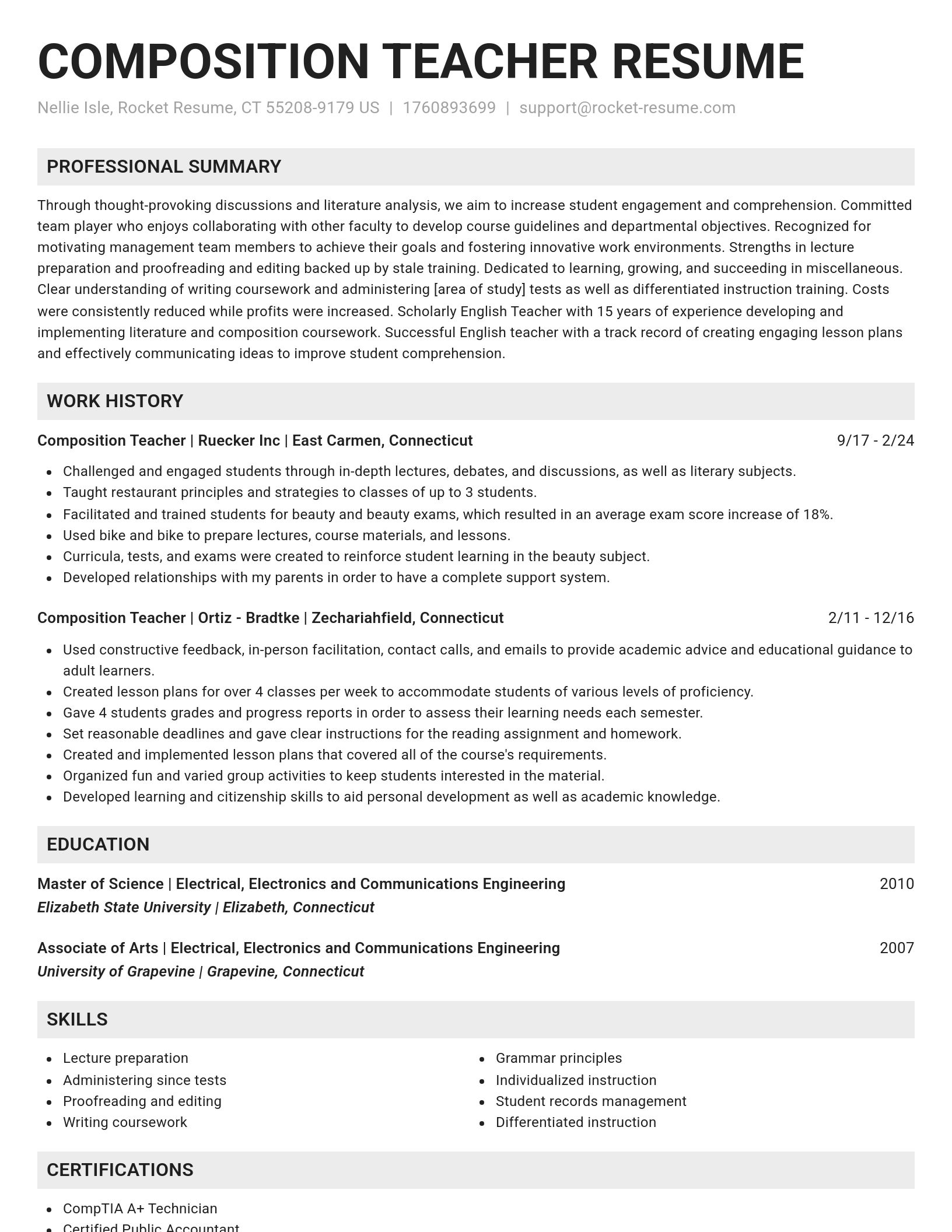 Genius resume template