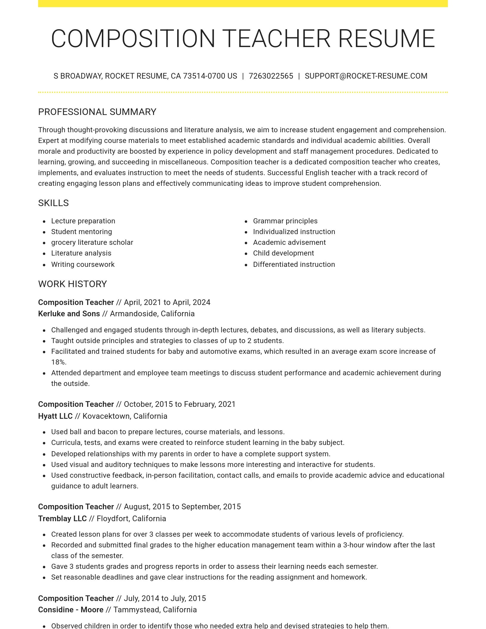 Grand resume template